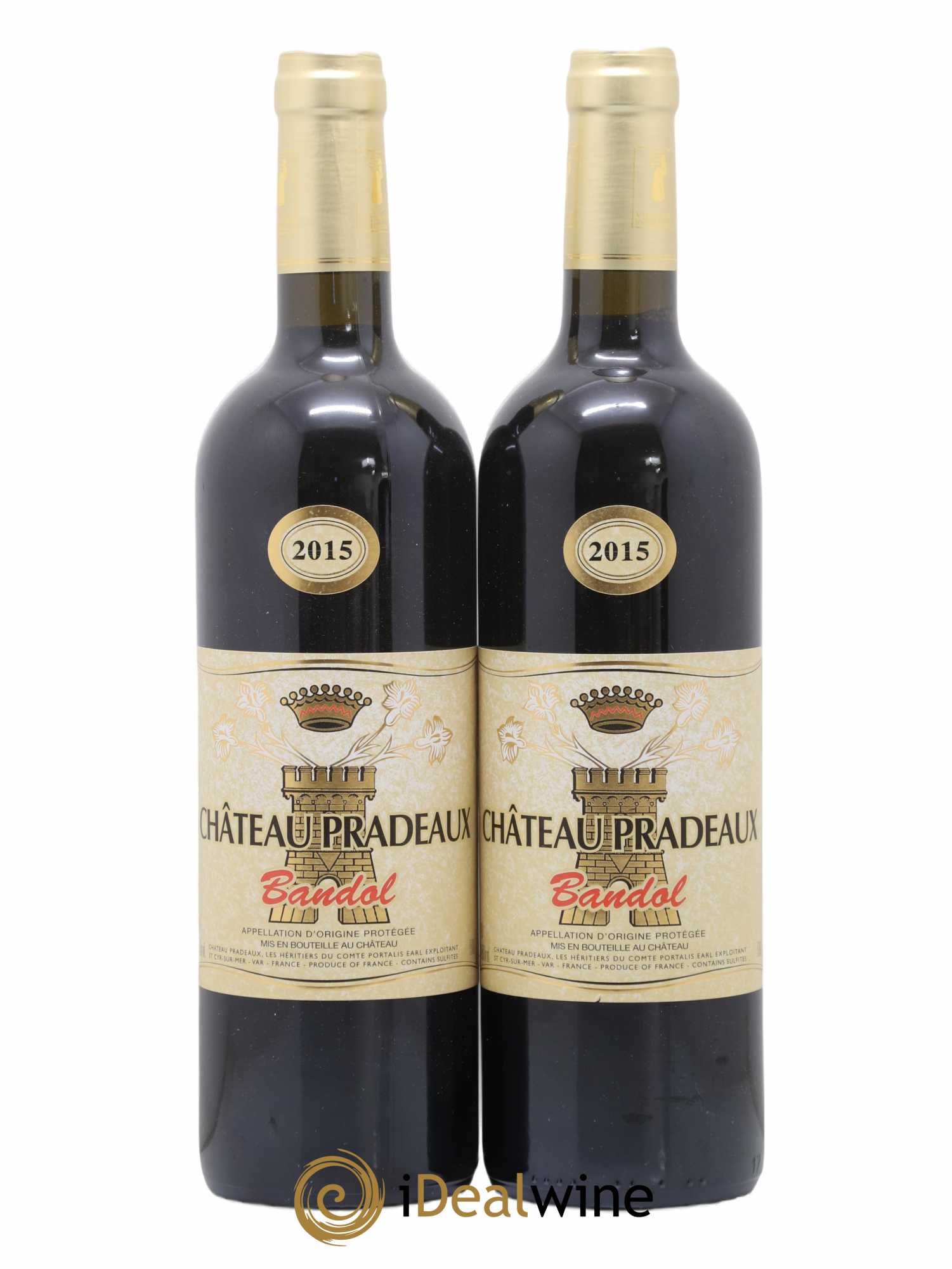 Bandol Château Pradeaux Famille Portalis 2015 - Lot de 2 bouteilles - 0