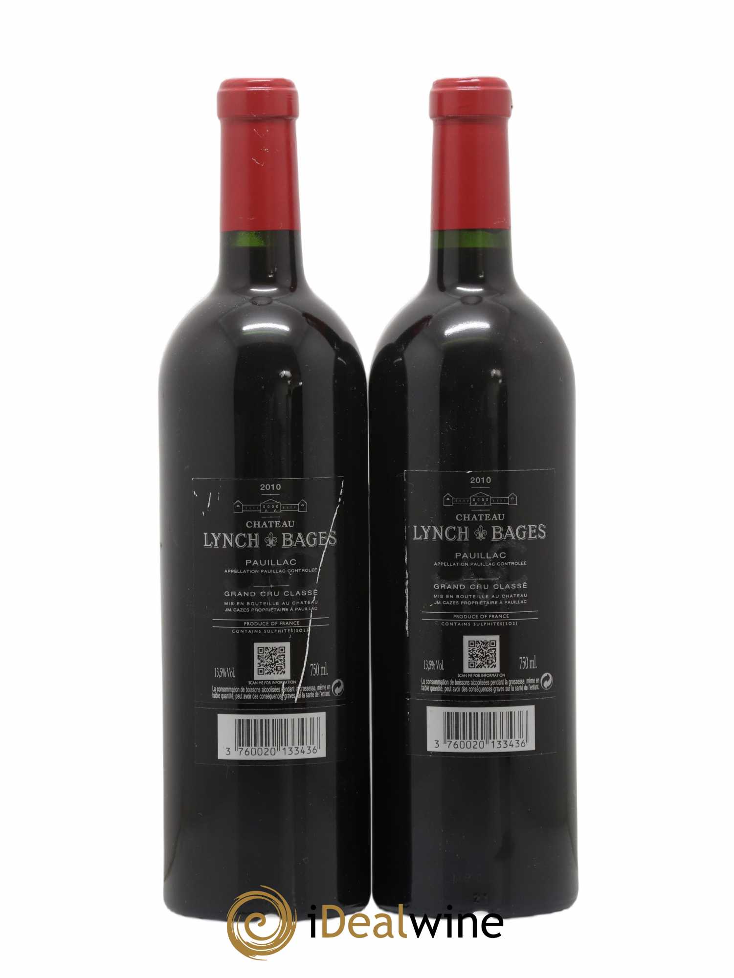 Château Lynch Bages 5ème Grand Cru Classé 2010 - Lot de 2 bouteilles - 1