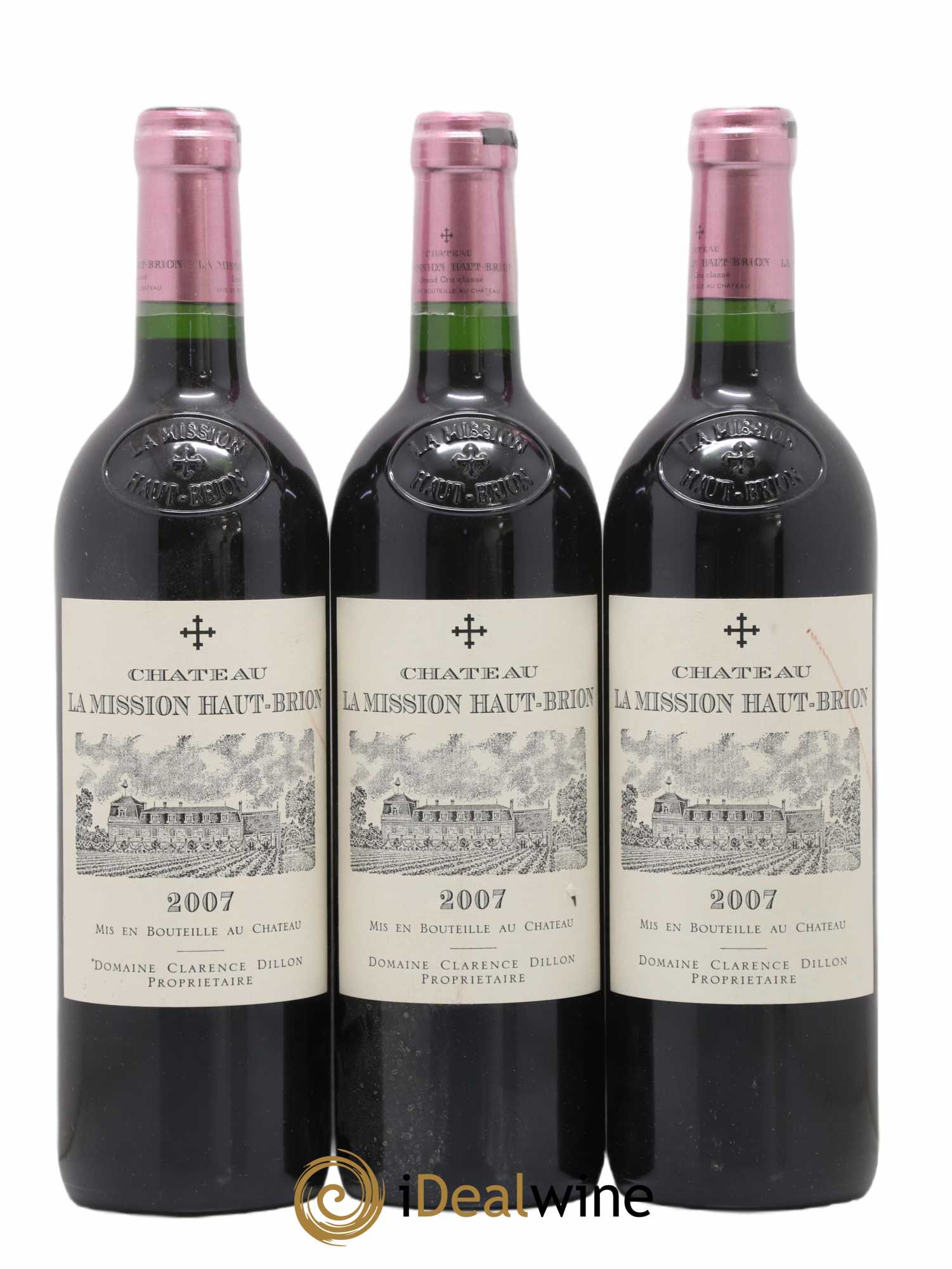 Château la Mission Haut-Brion Cru Classé de Graves 2007 - Lot de 3 bouteilles - 0