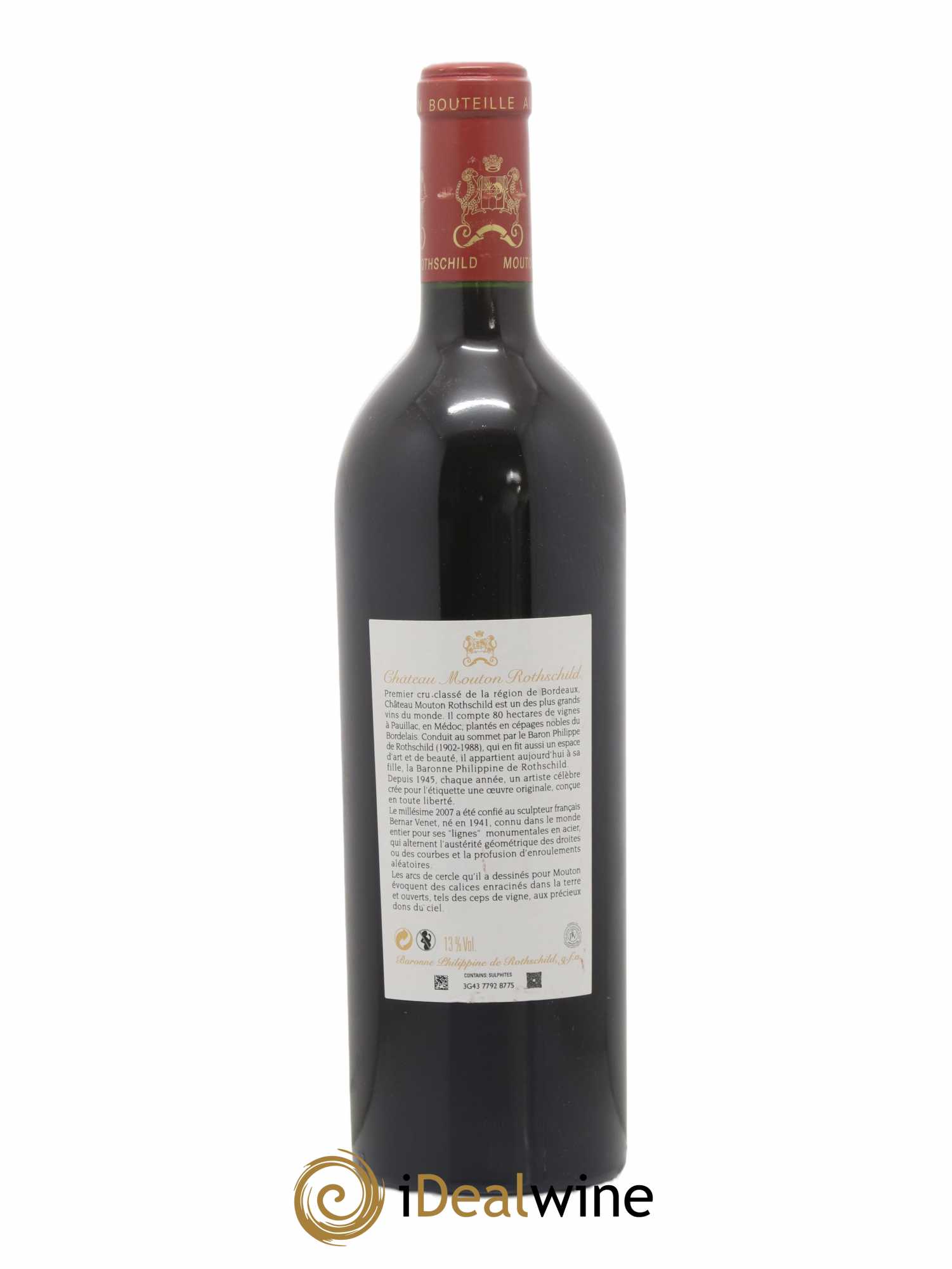 Château Mouton Rothschild 1er Grand Cru Classé 2007 - Lot de 1 bouteille - 1