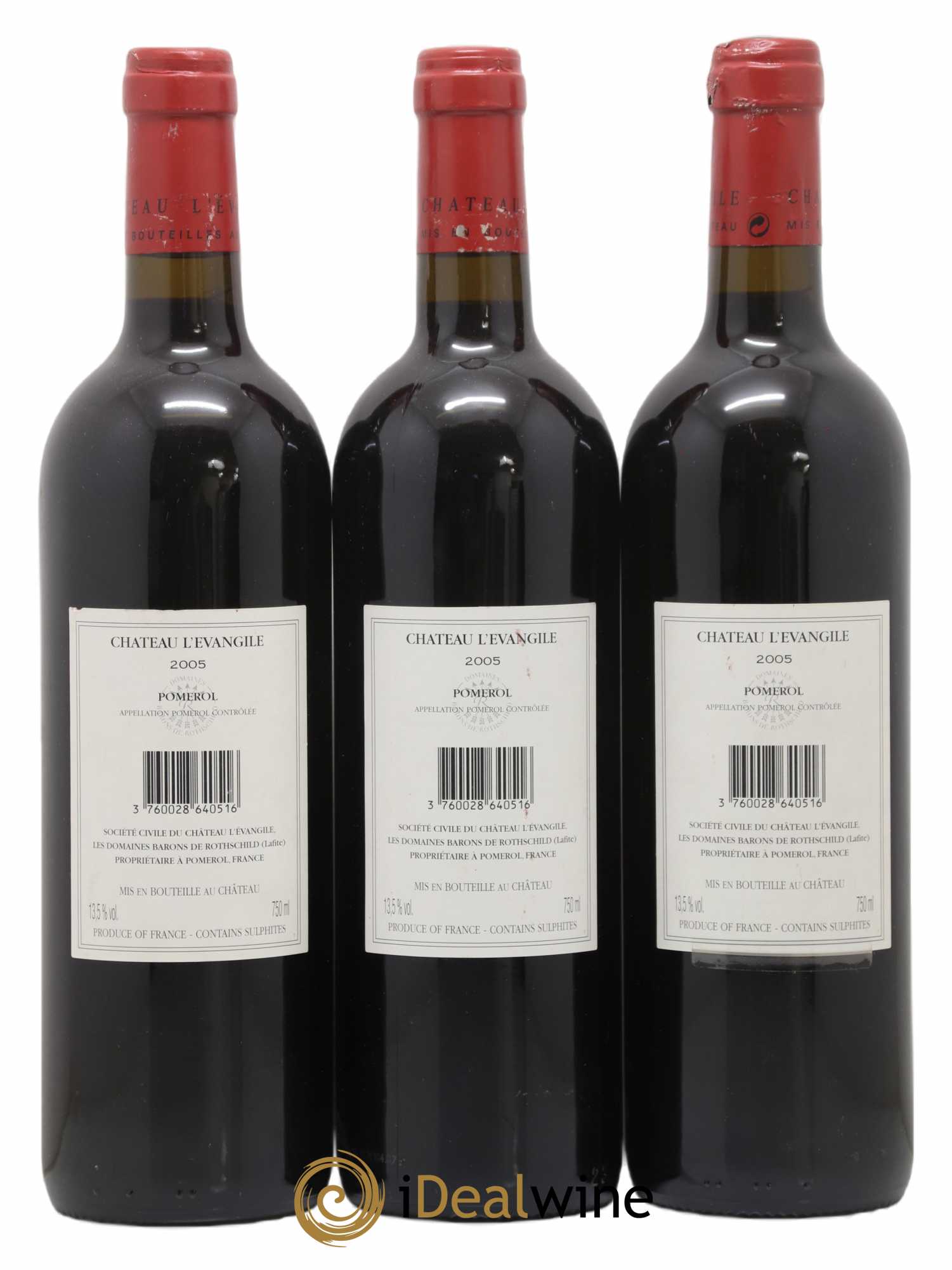 Château l' Évangile 2005 - Lot de 3 bouteilles - 1