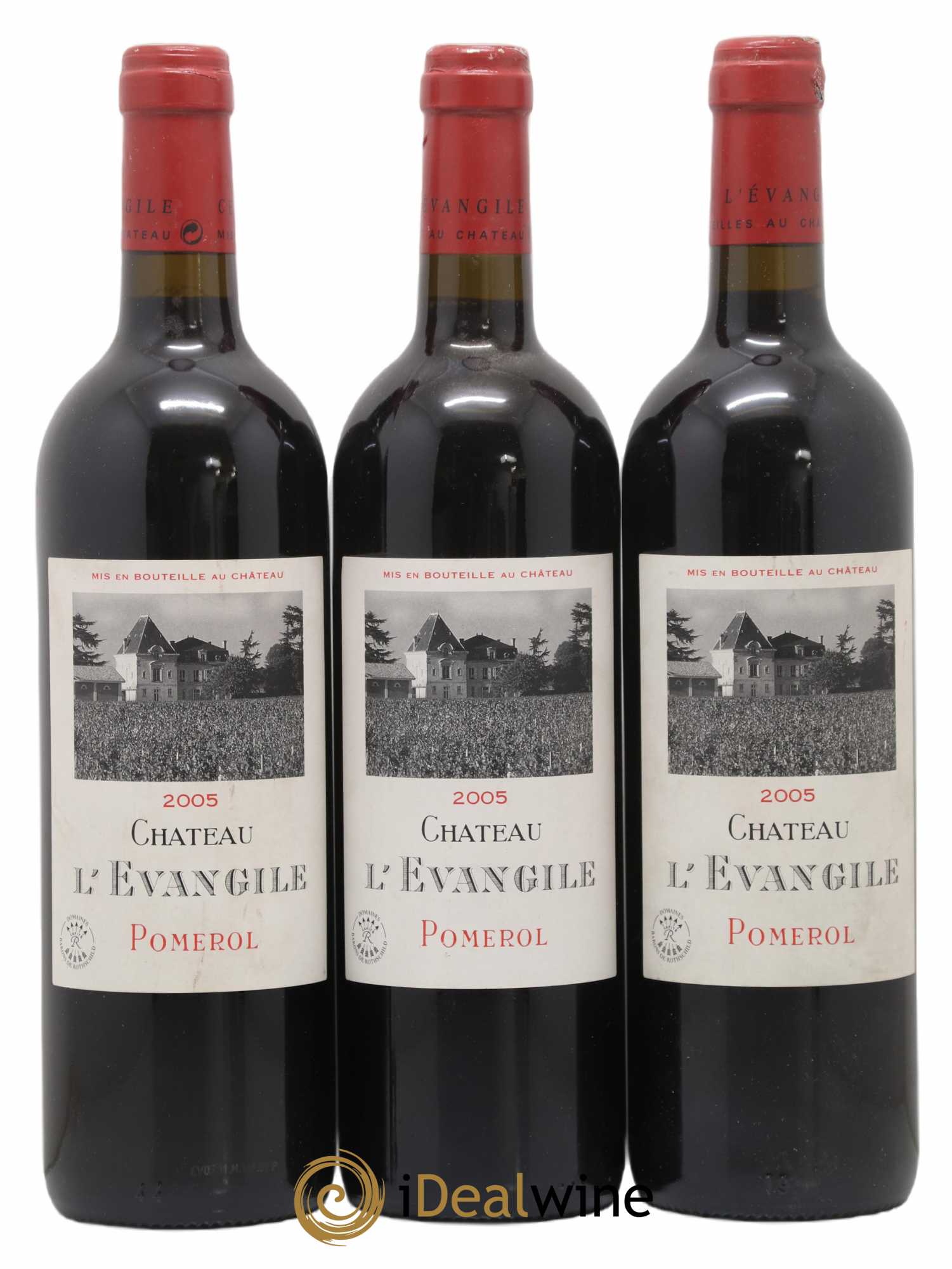 Château l' Évangile 2005 - Lot de 3 bouteilles - 0