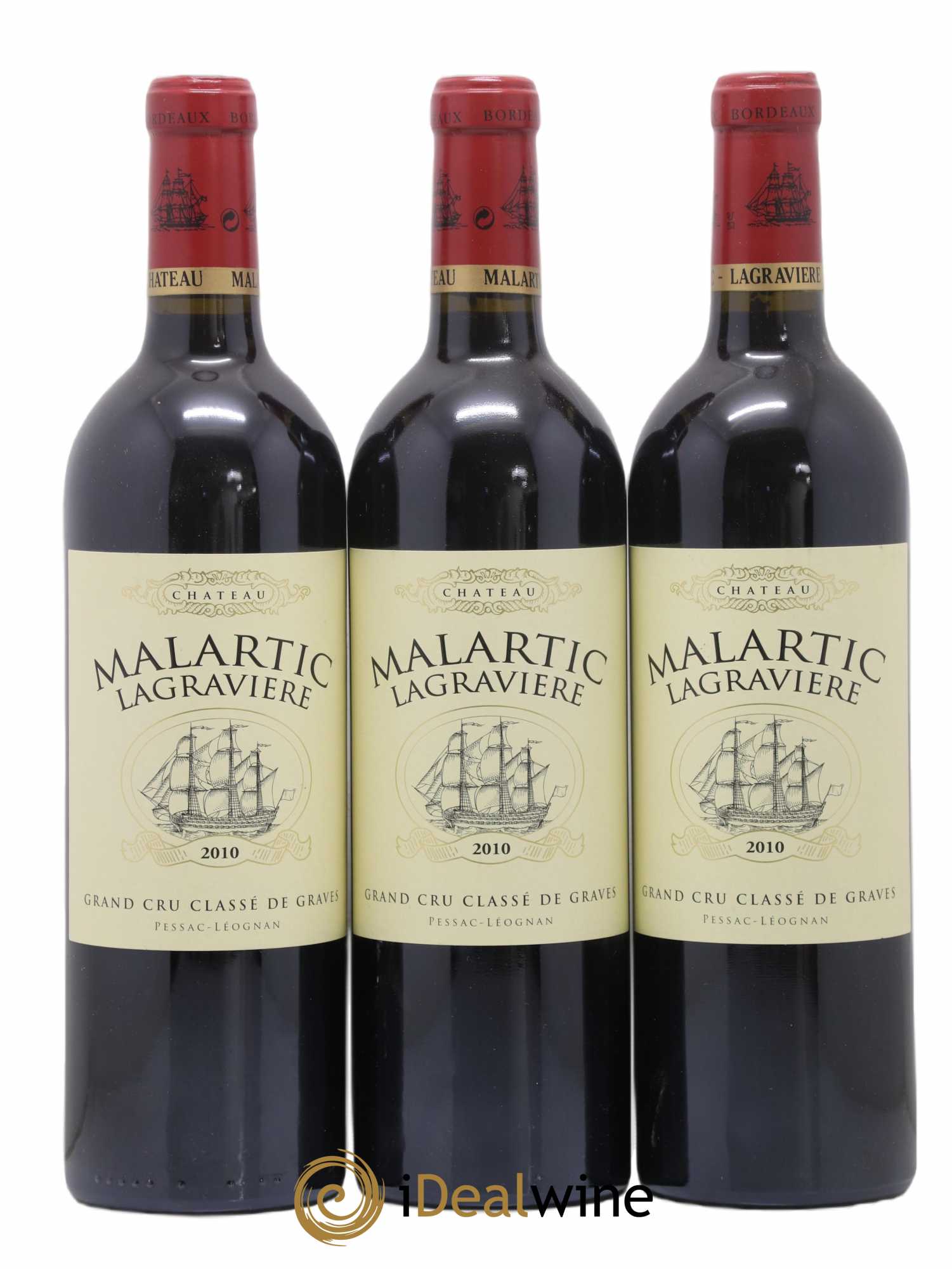 Château Malartic-Lagravière Cru Classé de Graves 2010 - Lot de 3 bouteilles - 0