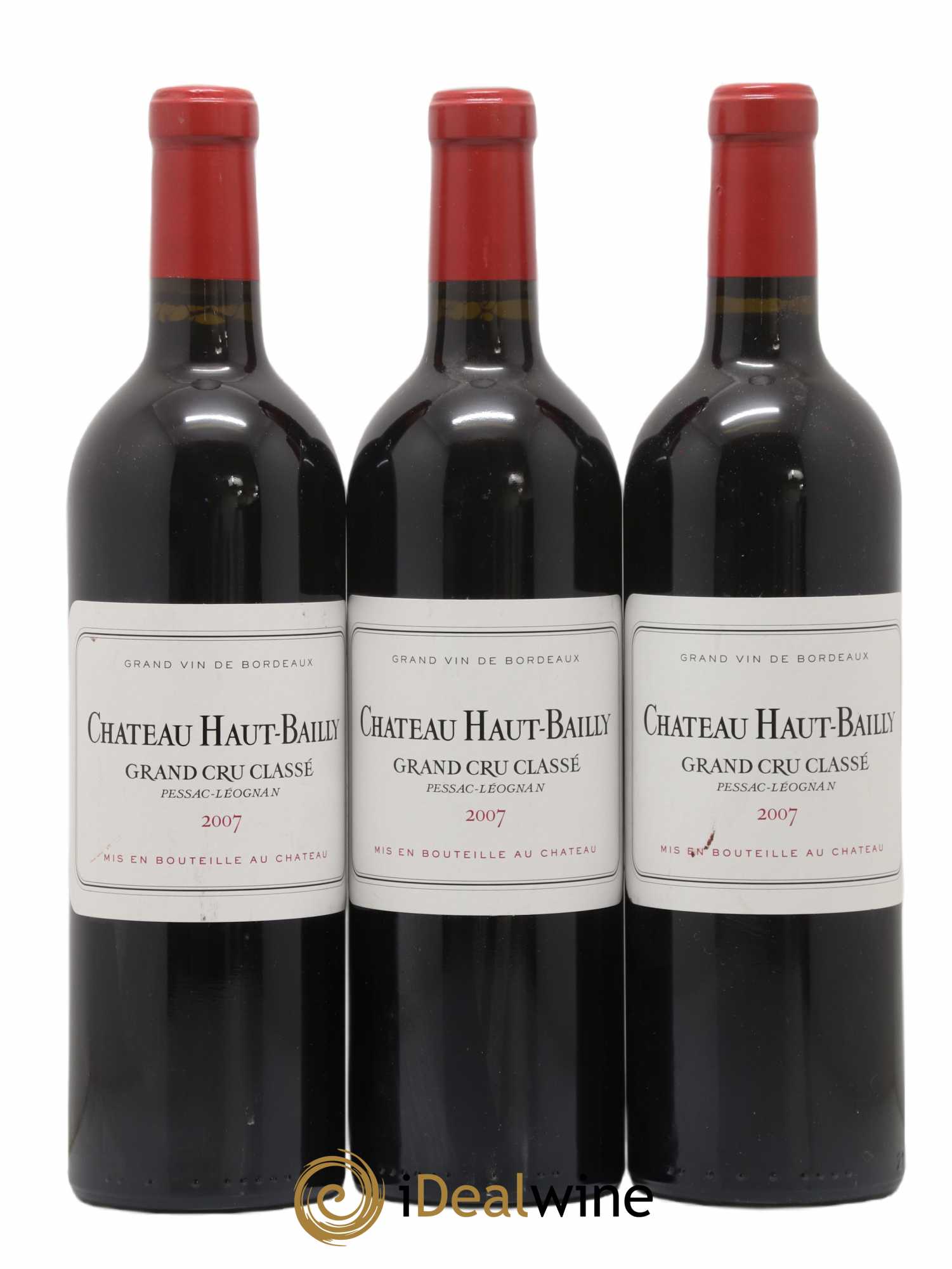 Château Haut-Bailly Cru Classé de Graves 2007 - Lot de 3 bouteilles - 0