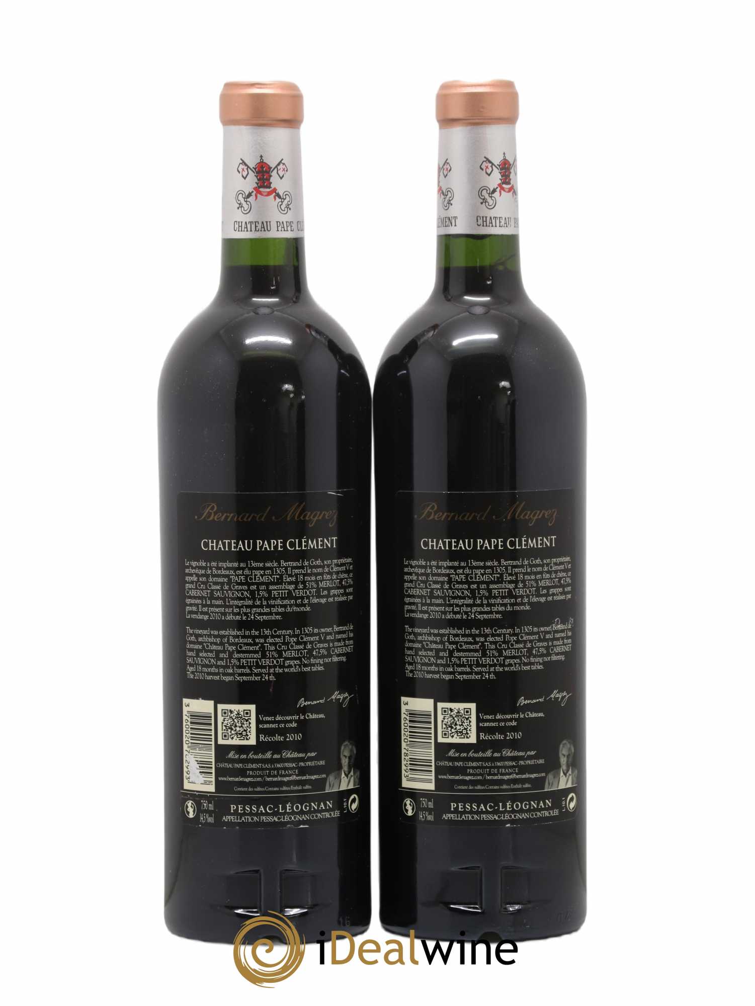 Château Pape Clément Cru Classé de Graves 2010 - Lot de 2 bouteilles - 1