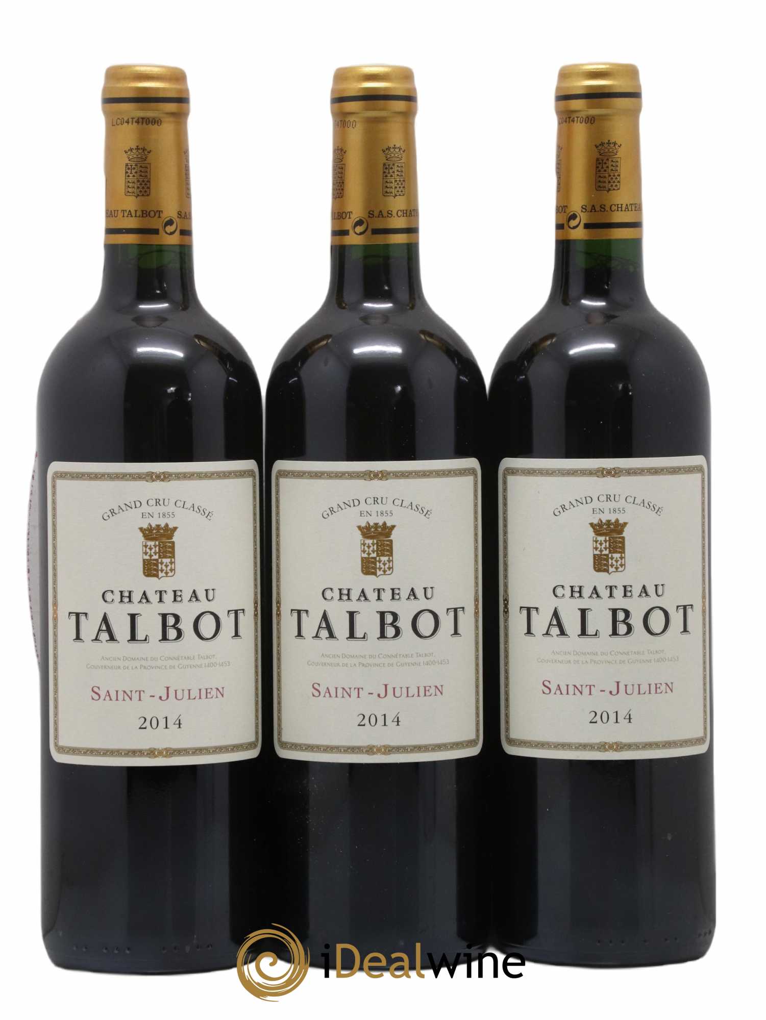 Château Talbot 4ème Grand Cru Classé 2014 - Lot de 3 bouteilles - 0