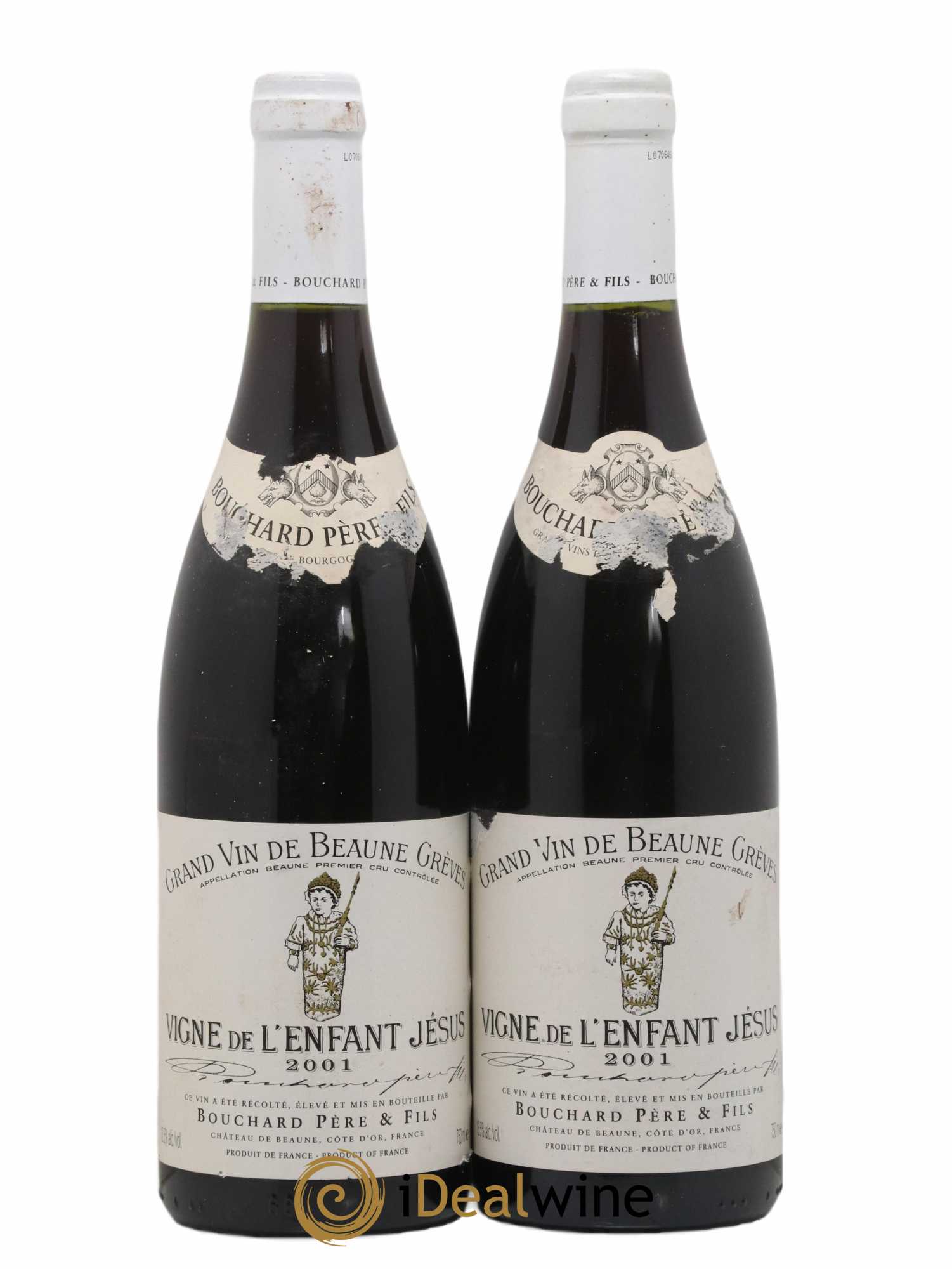 Beaune 1er Cru Grèves - Vigne de l'Enfant Jésus Bouchard Père & Fils 2001 - Lot de 2 bouteilles - 0