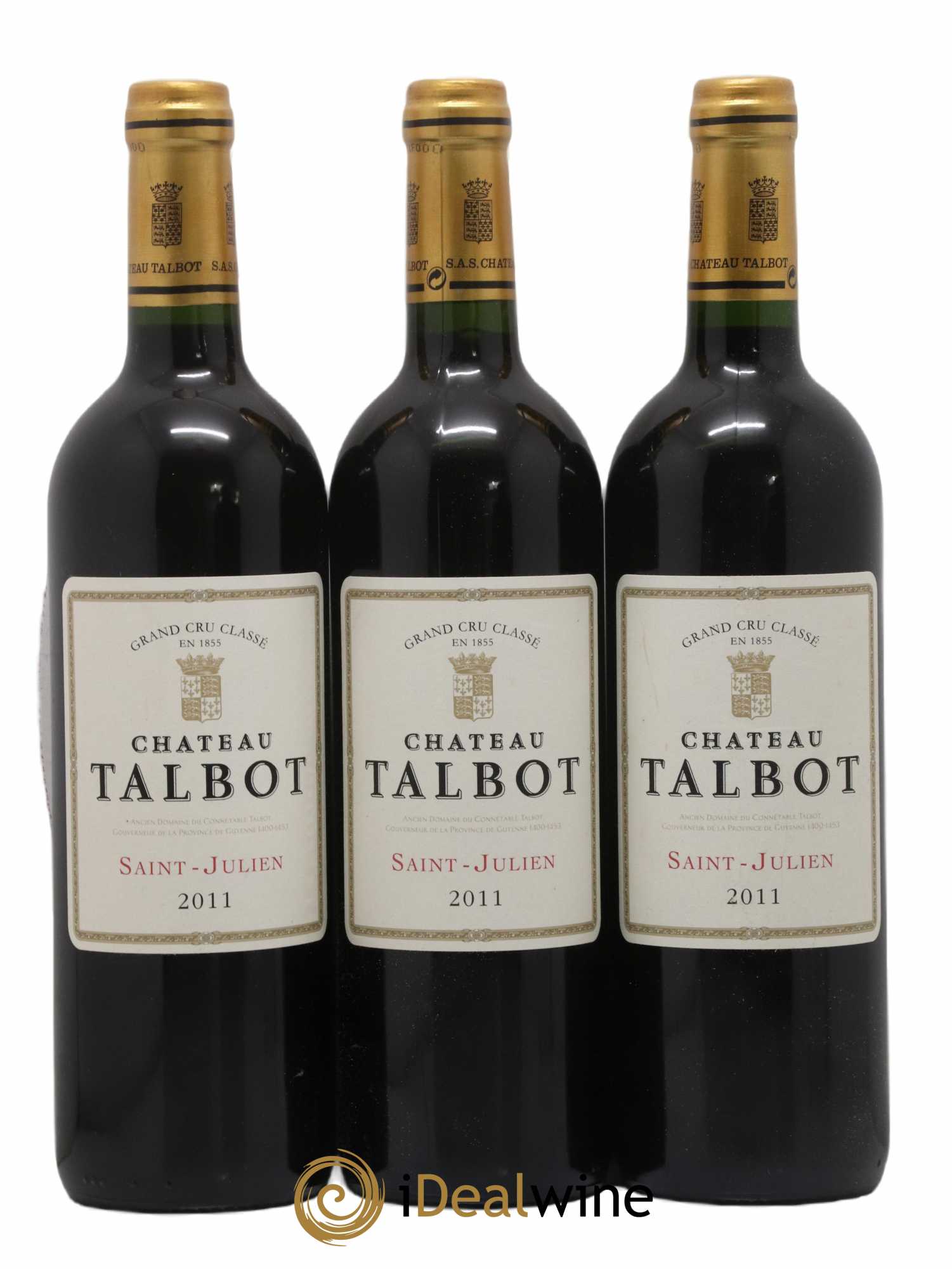 Château Talbot 4ème Grand Cru Classé 2011 - Lot de 3 bouteilles - 0
