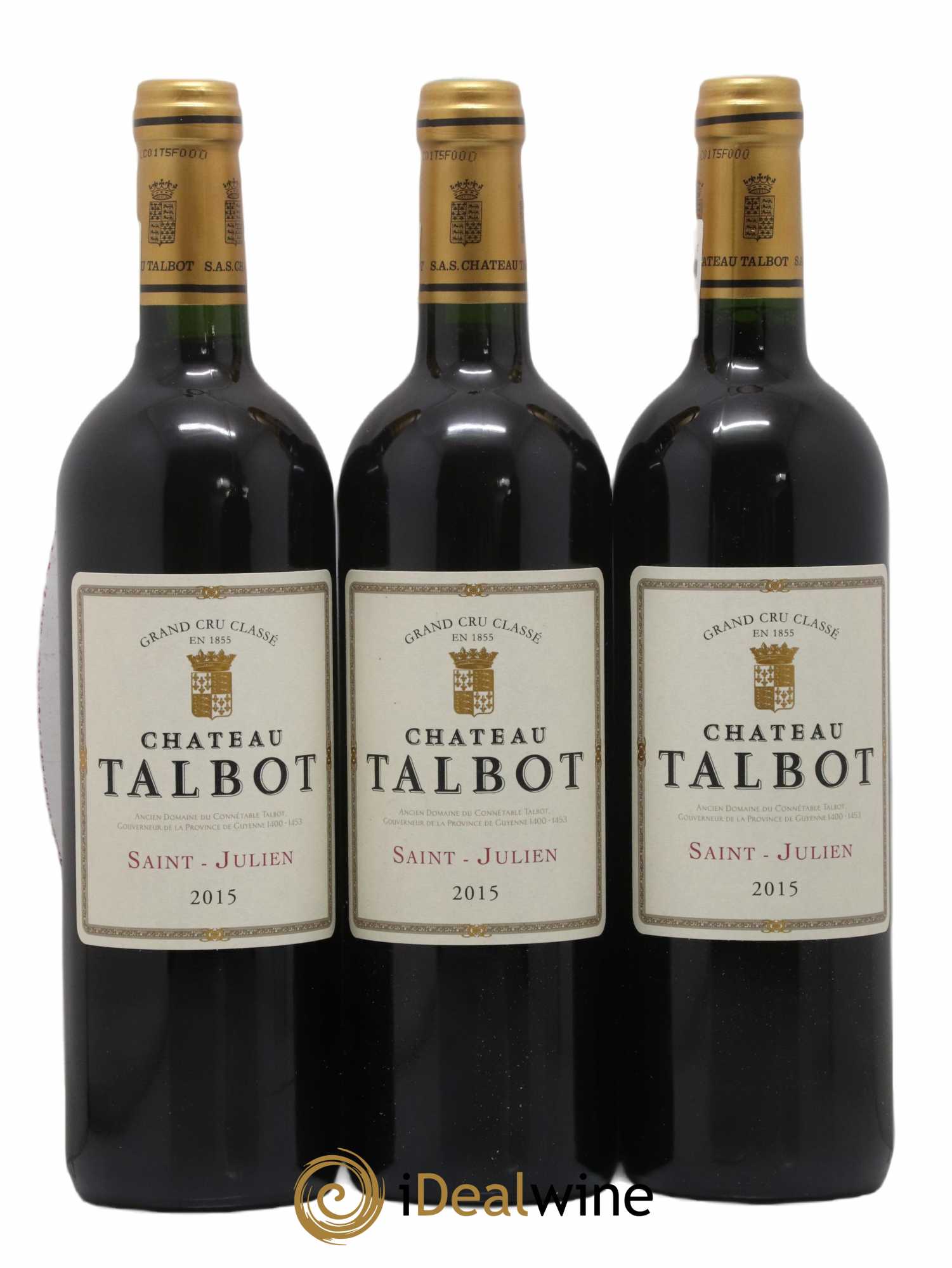 Château Talbot 4ème Grand Cru Classé 2015 - Lot de 3 bouteilles - 0