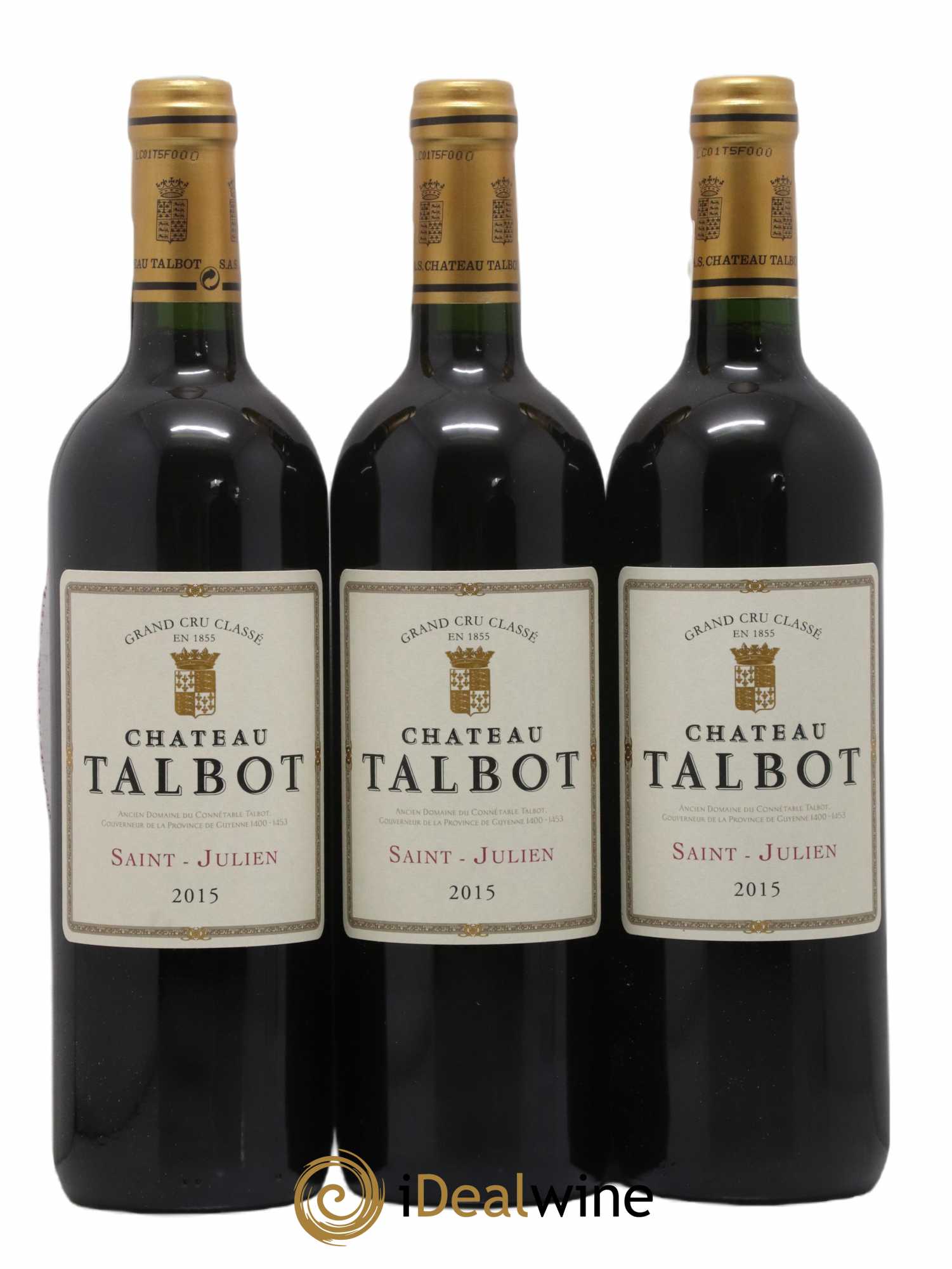 Château Talbot 4ème Grand Cru Classé 2015 - Lot de 3 bouteilles - 0