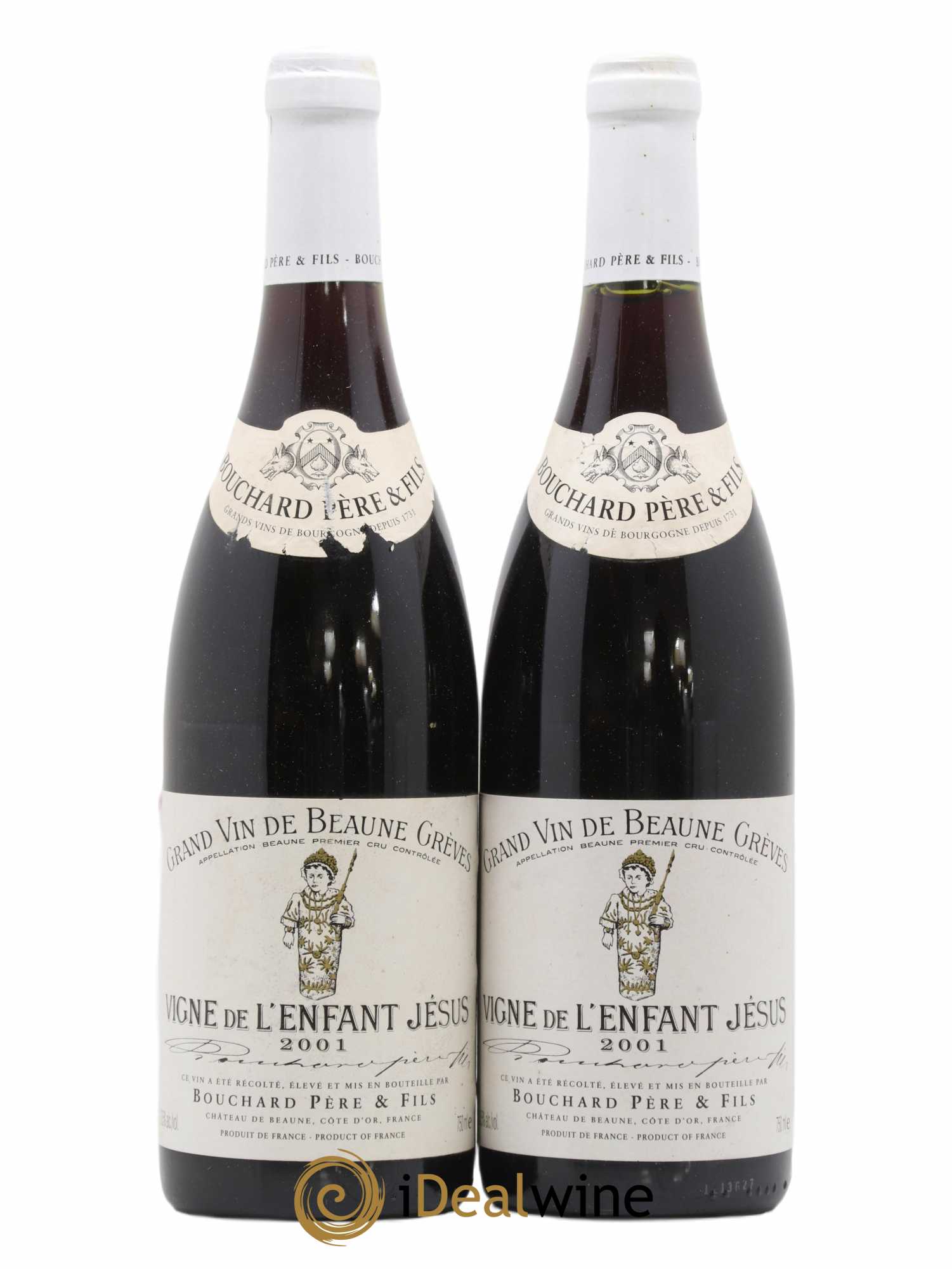 Beaune 1er Cru Grèves - Vigne de l'Enfant Jésus Bouchard Père & Fils 2001 - Lot de 2 bouteilles - 0