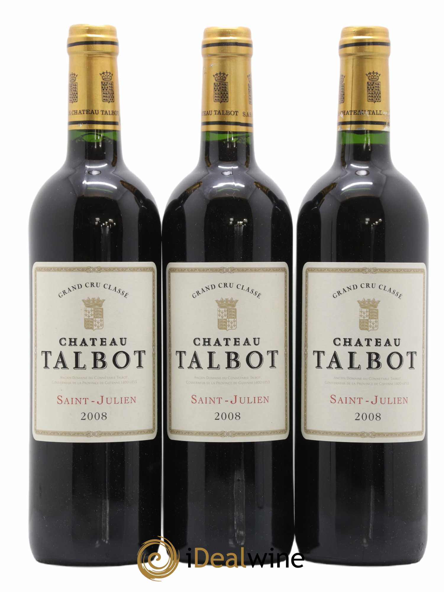 Château Talbot 4ème Grand Cru Classé 2008 - Lot de 12 bouteilles - 2