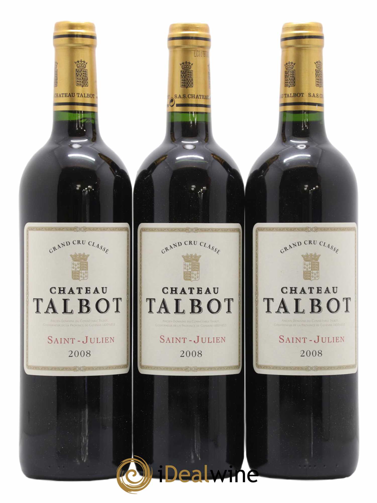 Château Talbot 4ème Grand Cru Classé 2008 - Lot de 12 bouteilles - 4