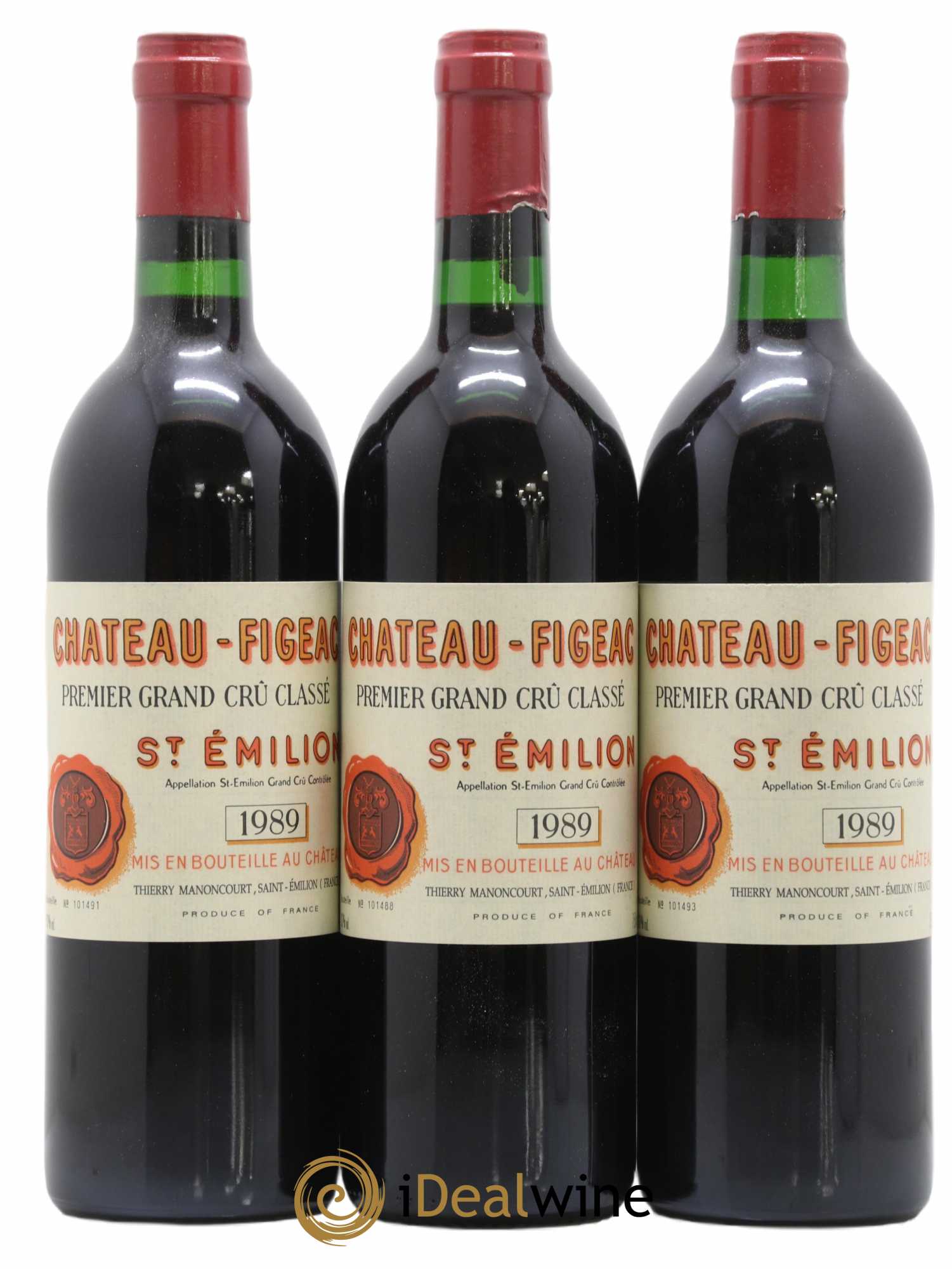 Château Figeac 1er Grand Cru Classé A 1989 - Lot de 12 bouteilles - 1