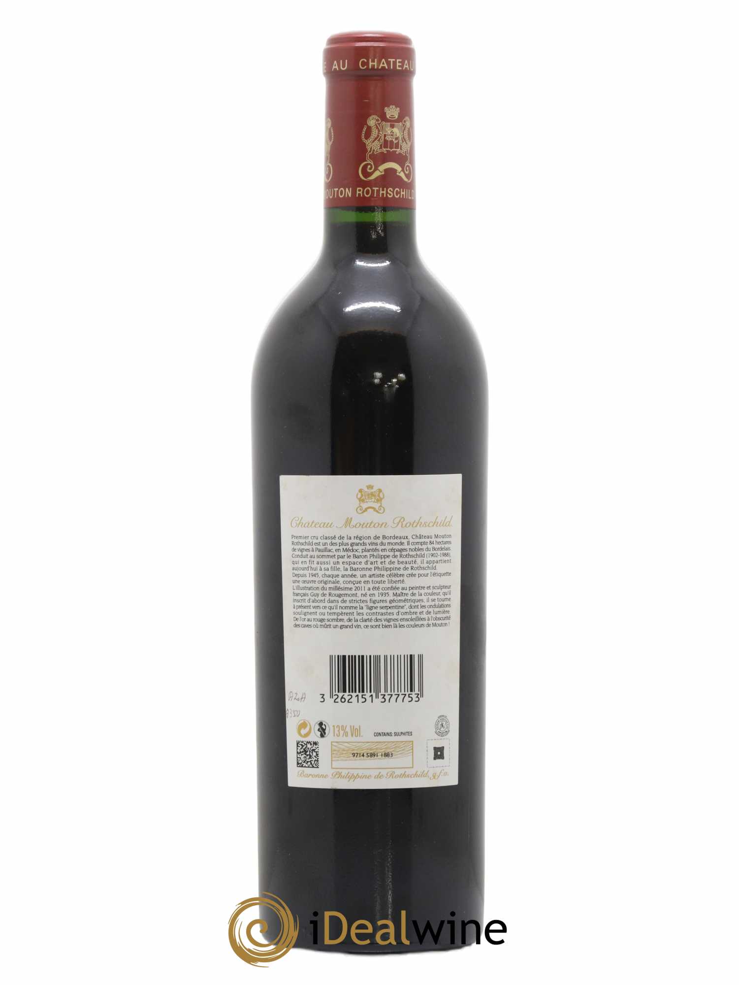 Château Mouton Rothschild 1er Grand Cru Classé 2011 - Lot de 1 bouteille - 1