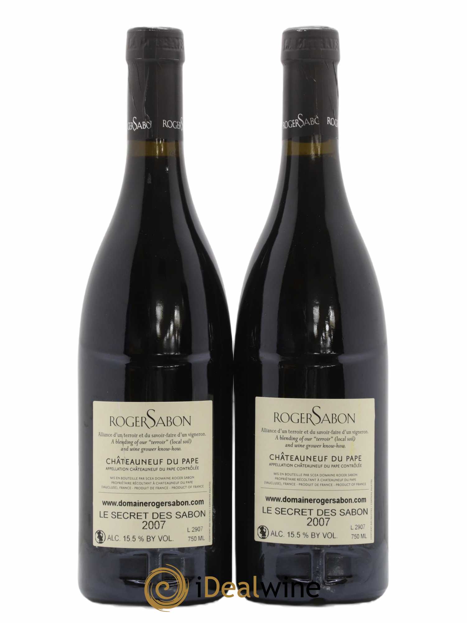 Châteauneuf-du-Pape Le Secret des Sabon Domaine Roger Sabon 2007 - Lot of 2 bottles - 1