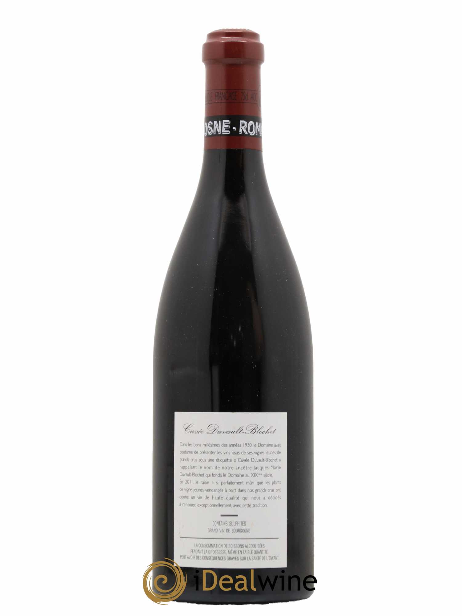 Vosne-Romanée 1er Cru Cuvée Duvault Blochet Domaine de la Romanée-Conti 2011 - Lot de 1 bouteille - 1