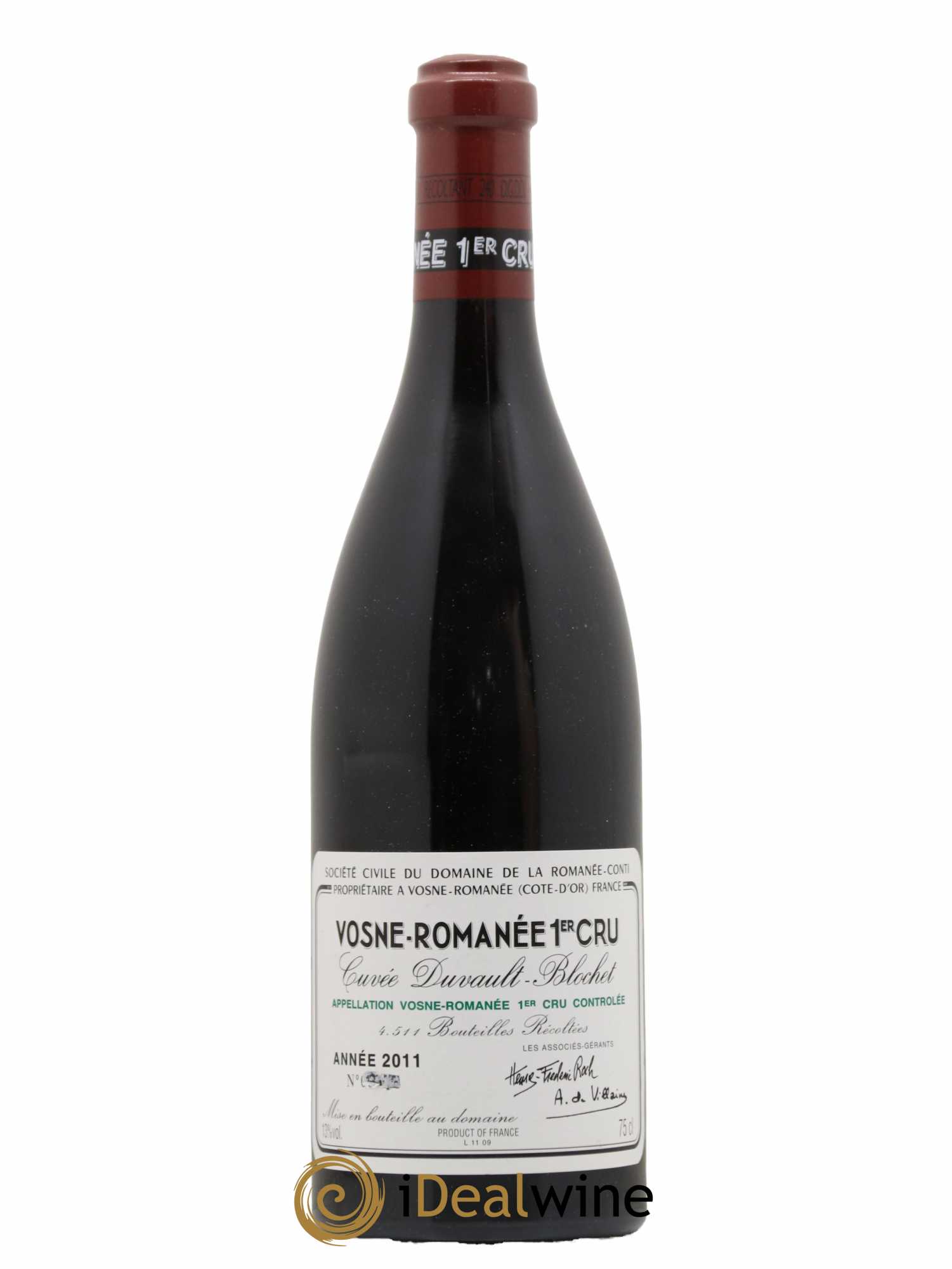 Vosne-Romanée 1er Cru Cuvée Duvault Blochet Domaine de la Romanée-Conti 2011 - Lot de 1 bouteille - 0