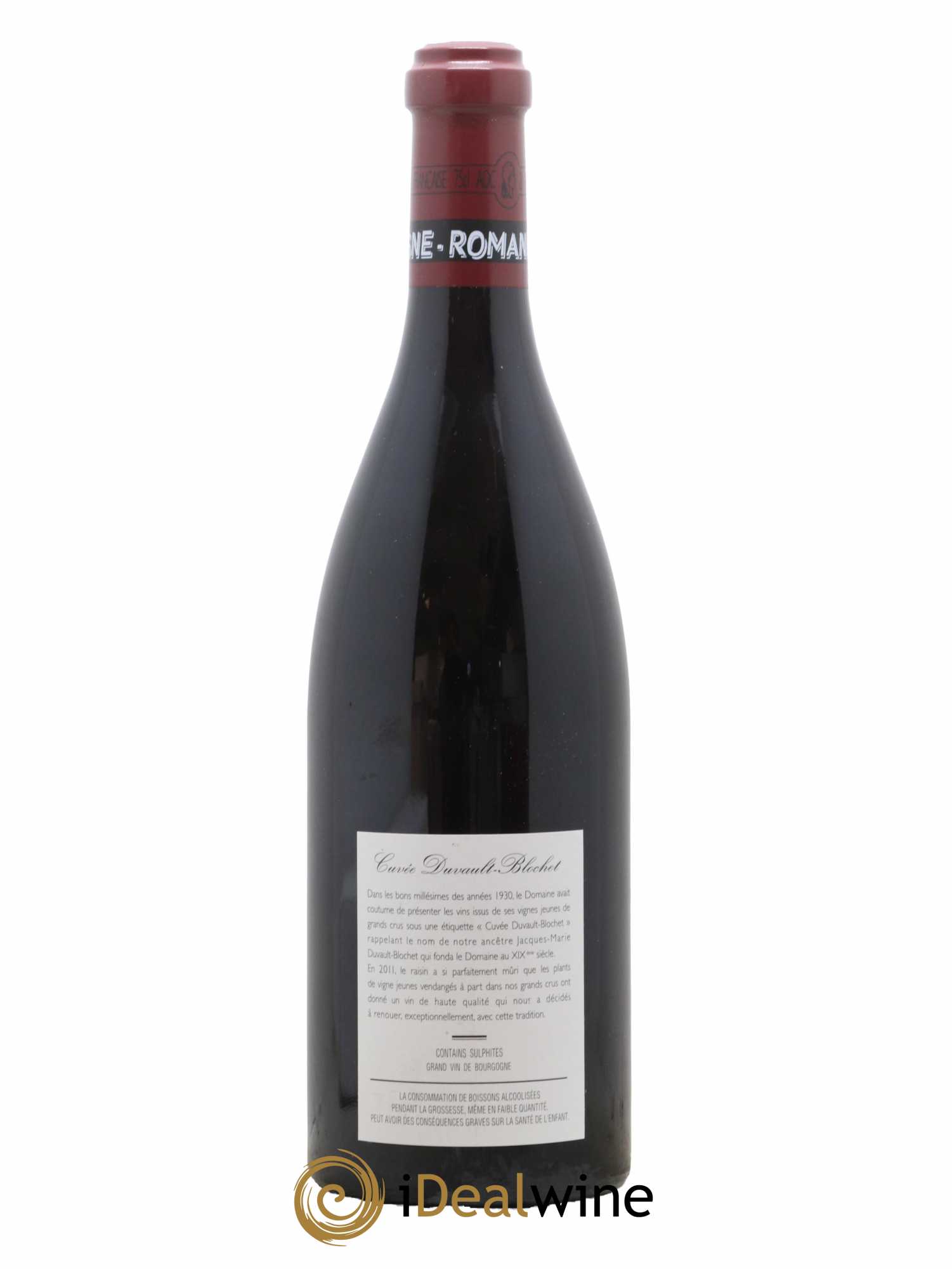 Vosne-Romanée 1er Cru Cuvée Duvault Blochet Domaine de la Romanée-Conti 2011 - Lot de 1 bouteille - 1
