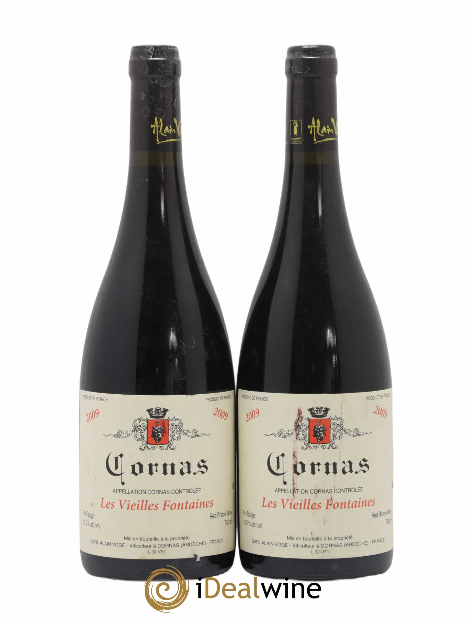 Cornas Les Vieilles Fontaines Alain Voge (Domaine) 2009 - Lot de 2 bouteilles - 0