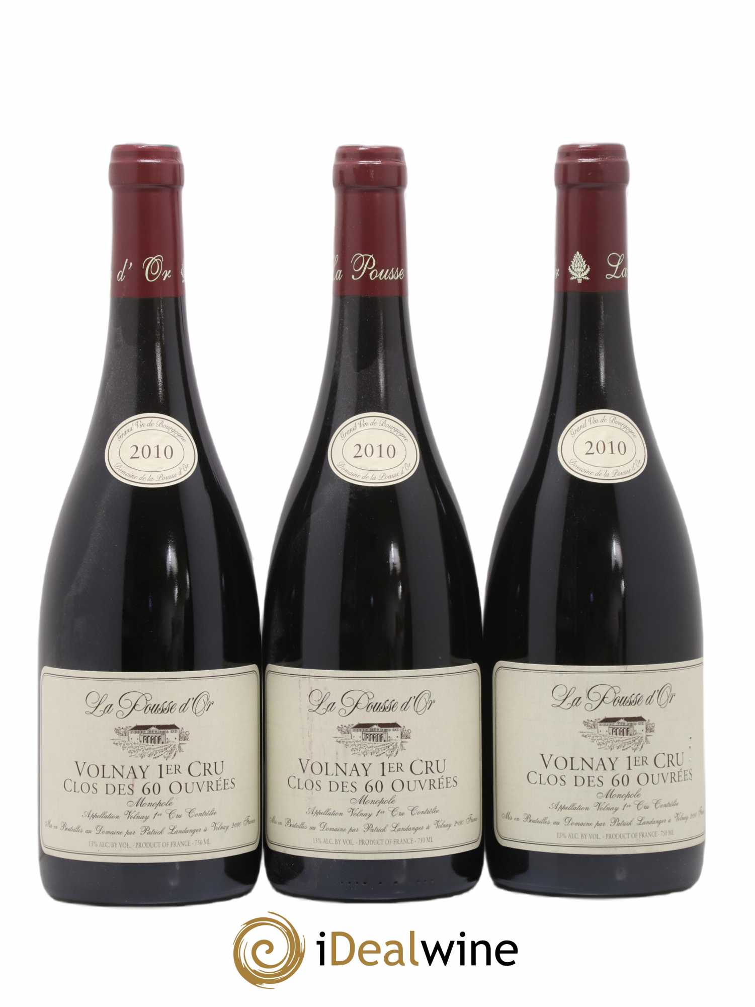 Volnay 1er Cru Clos des 60 ouvrées La Pousse d'Or (Domaine de) 2010 - Lot de 3 bouteilles - 0