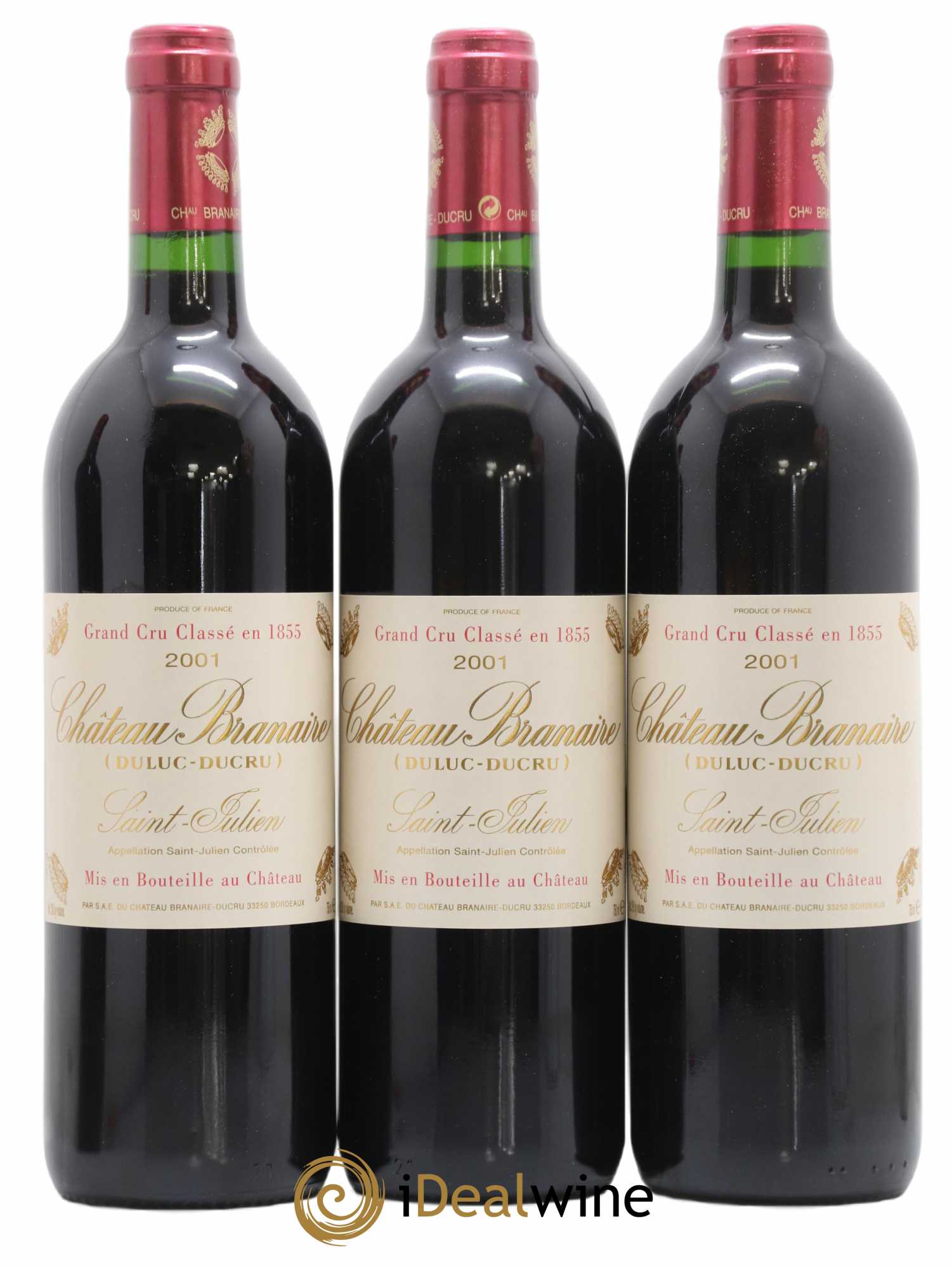 Château Branaire Ducru 4ème Grand Cru Classé 2001 - Lot de 12 bouteilles - 1