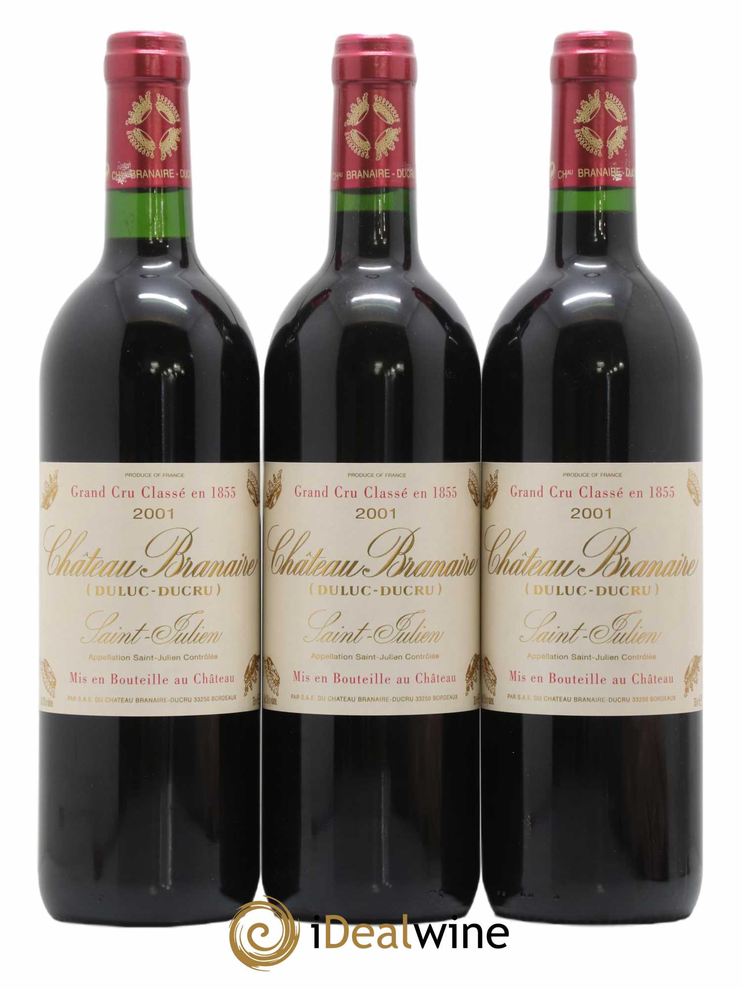 Château Branaire Ducru 4ème Grand Cru Classé 2001 - Lot de 12 bouteilles - 4
