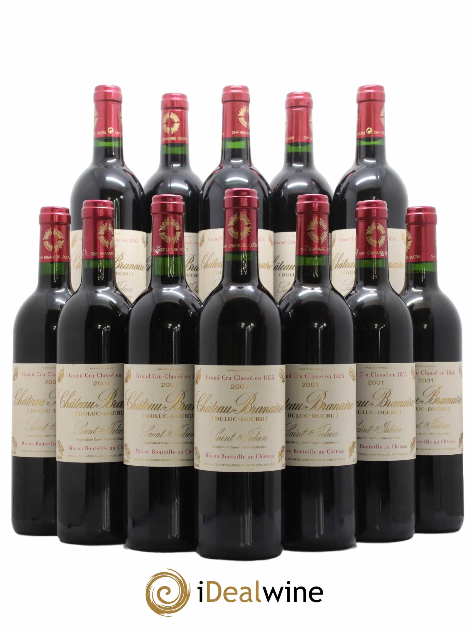 Château Branaire Ducru 4ème Grand Cru Classé 2001 - Lot de 12 bouteilles - 0