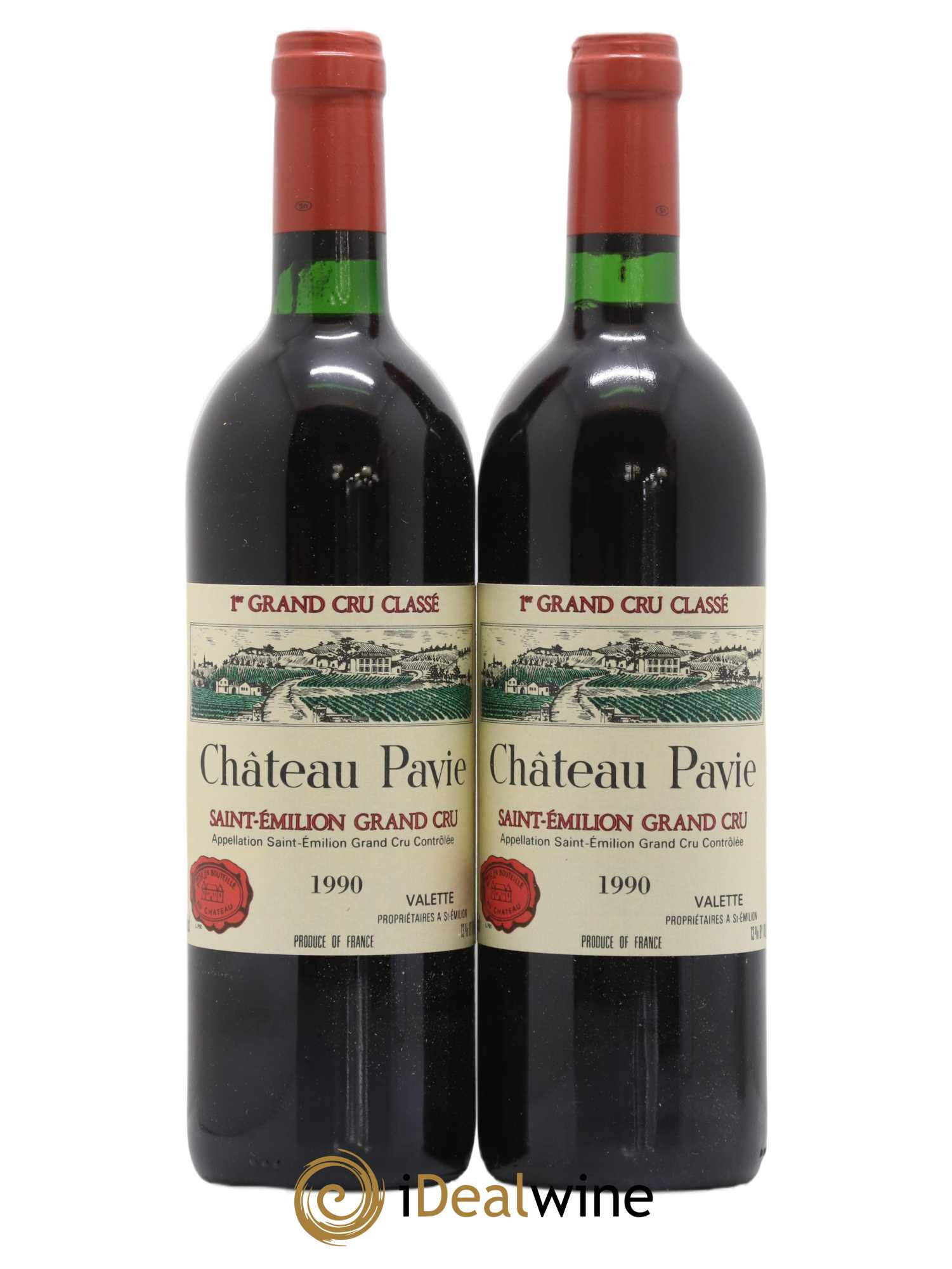 Château Pavie 1er Grand Cru Classé A 1990 - Lot de 2 bouteilles - 0
