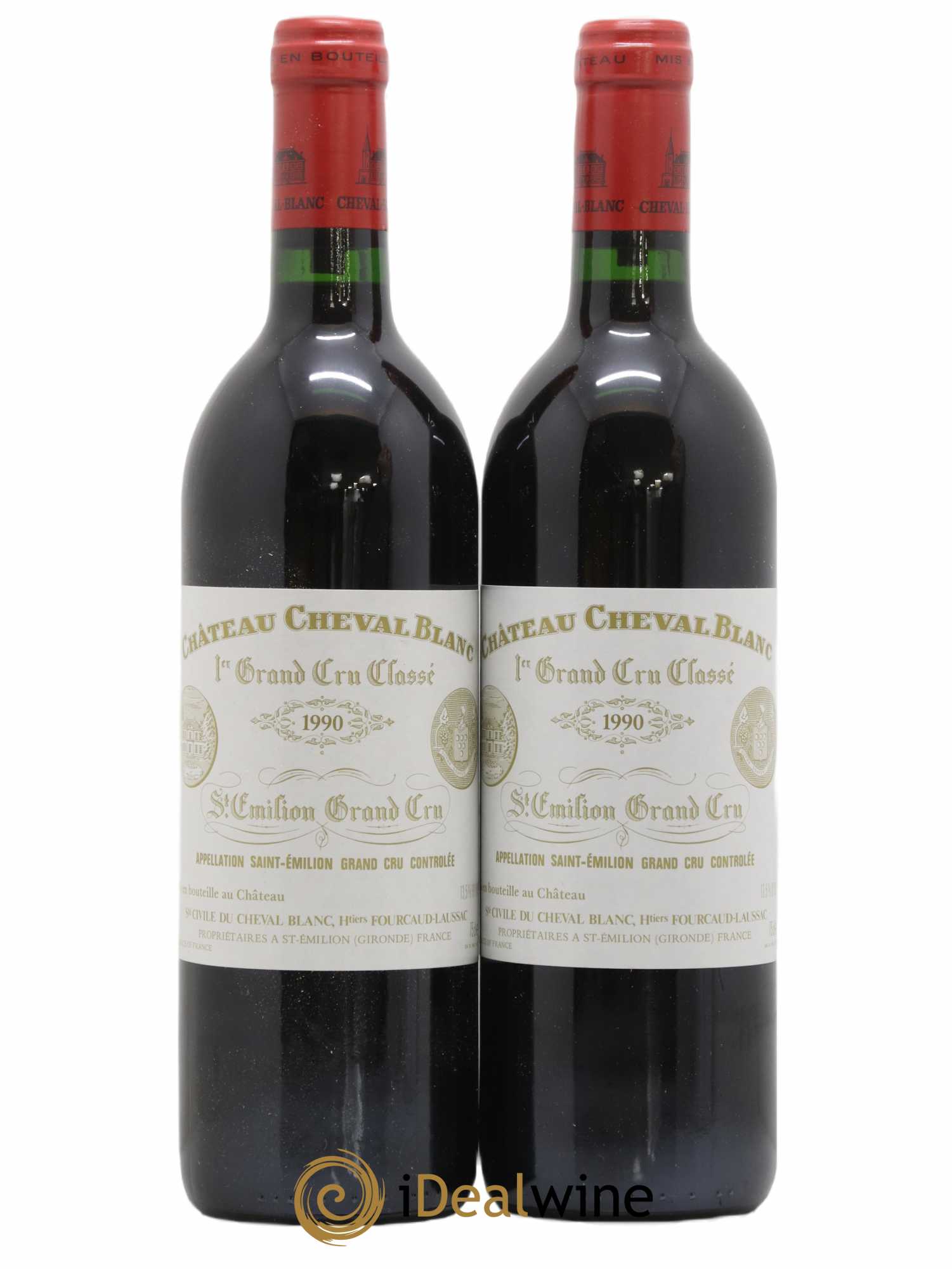 Château Cheval Blanc 1er Grand Cru Classé A 1990 - Lot de 2 bouteilles - 0