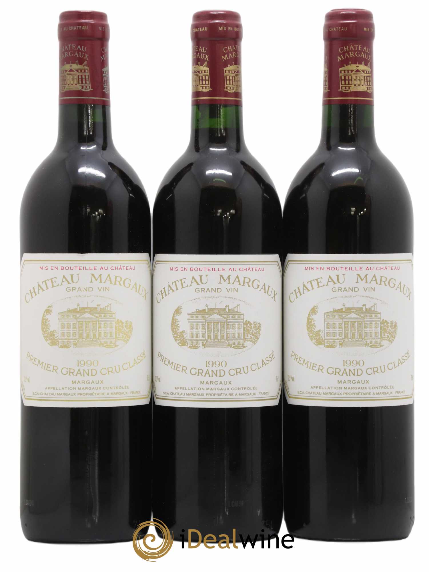 Château Margaux 1er Grand Cru Classé 1990 - Lot de 3 bouteilles - 0
