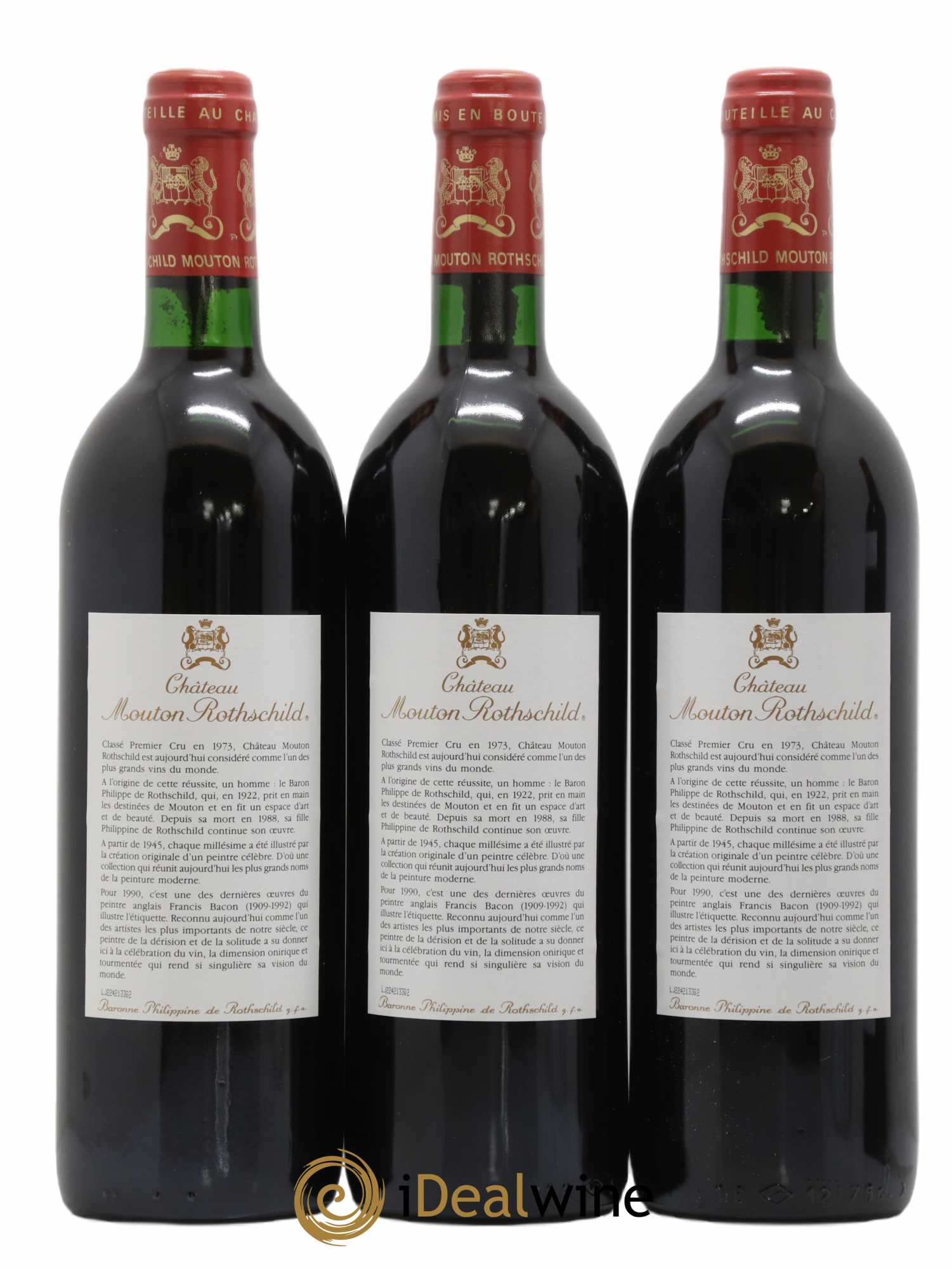 Château Mouton Rothschild 1er Grand Cru Classé 1990 - Lot de 12 bouteilles - 2