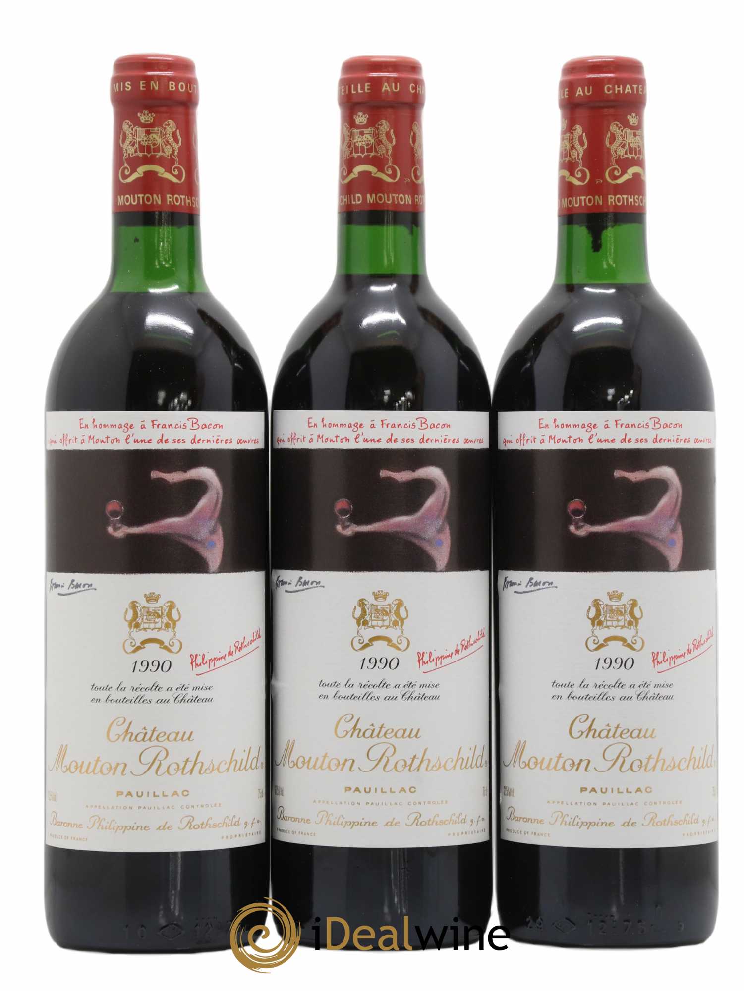 Château Mouton Rothschild 1er Grand Cru Classé 1990 - Lot de 12 bouteilles - 3