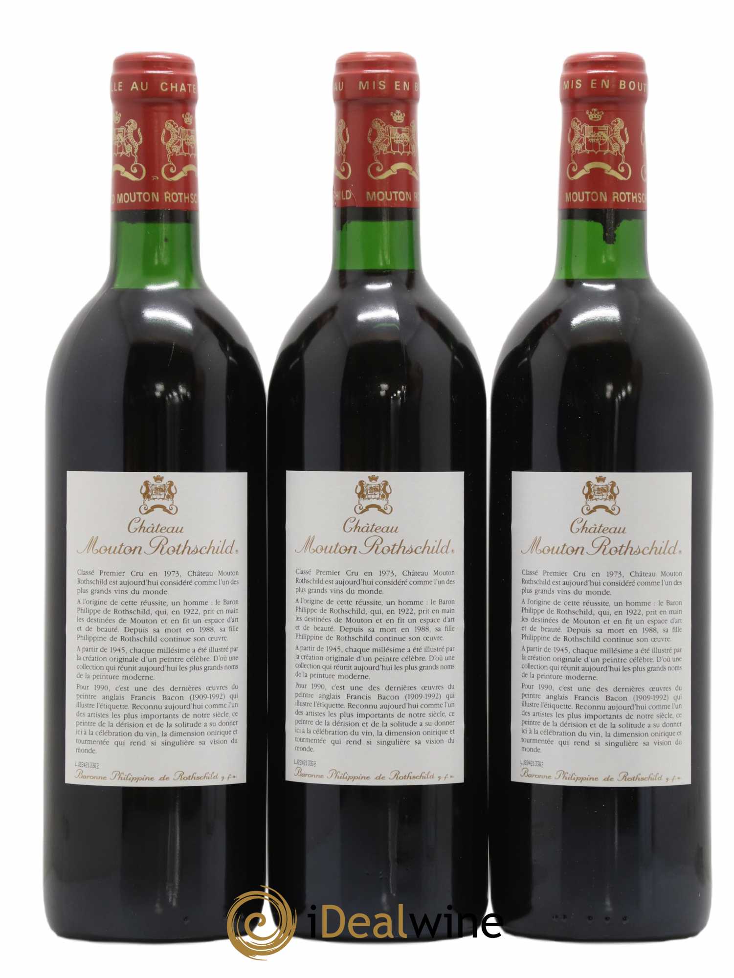 Château Mouton Rothschild 1er Grand Cru Classé 1990 - Lot de 12 bouteilles - 4