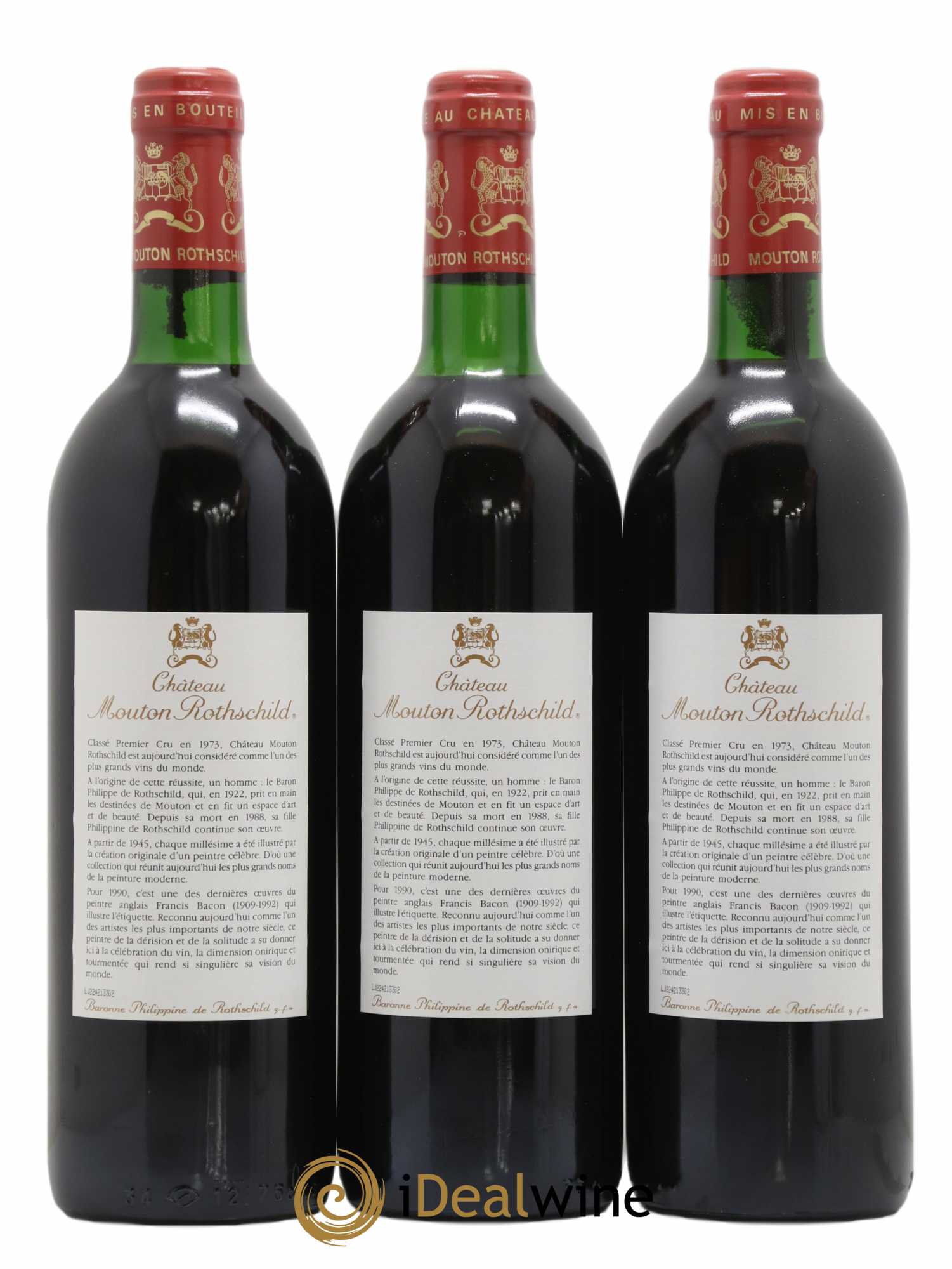 Château Mouton Rothschild 1er Grand Cru Classé 1990 - Lot de 12 bouteilles - 6