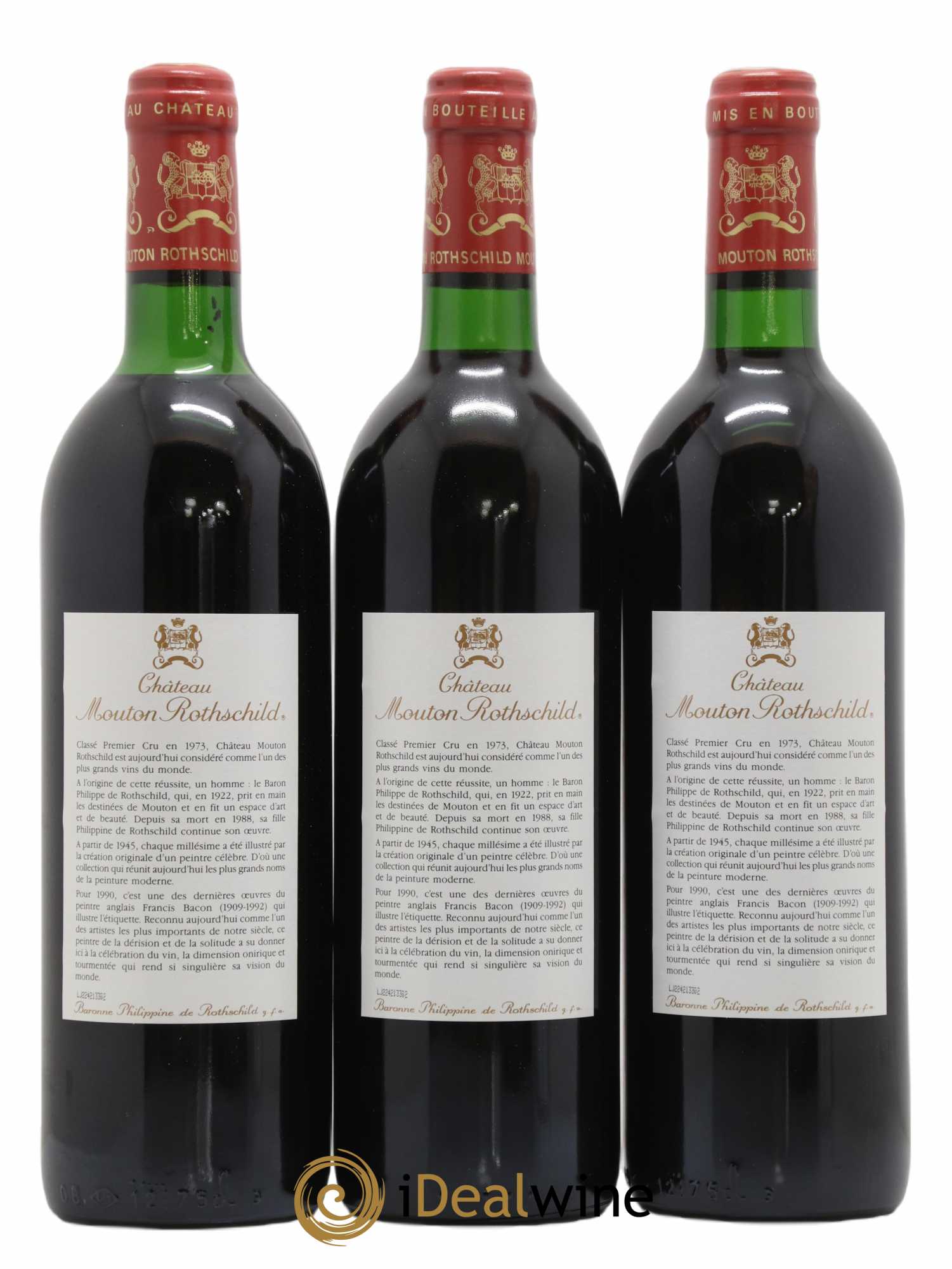 Château Mouton Rothschild 1er Grand Cru Classé 1990 - Lot de 12 bouteilles - 8
