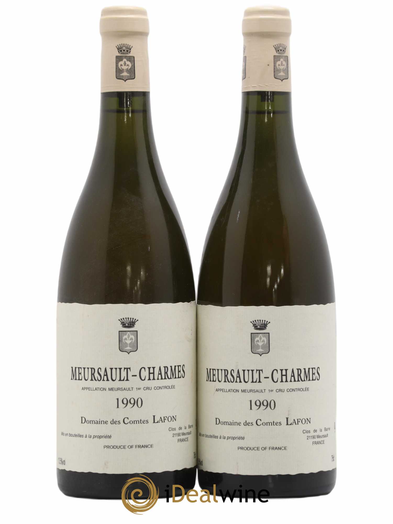 Meursault 1er Cru Charmes Comtes Lafon (Domaine des) 1990 - Lot de 2 bouteilles - 0