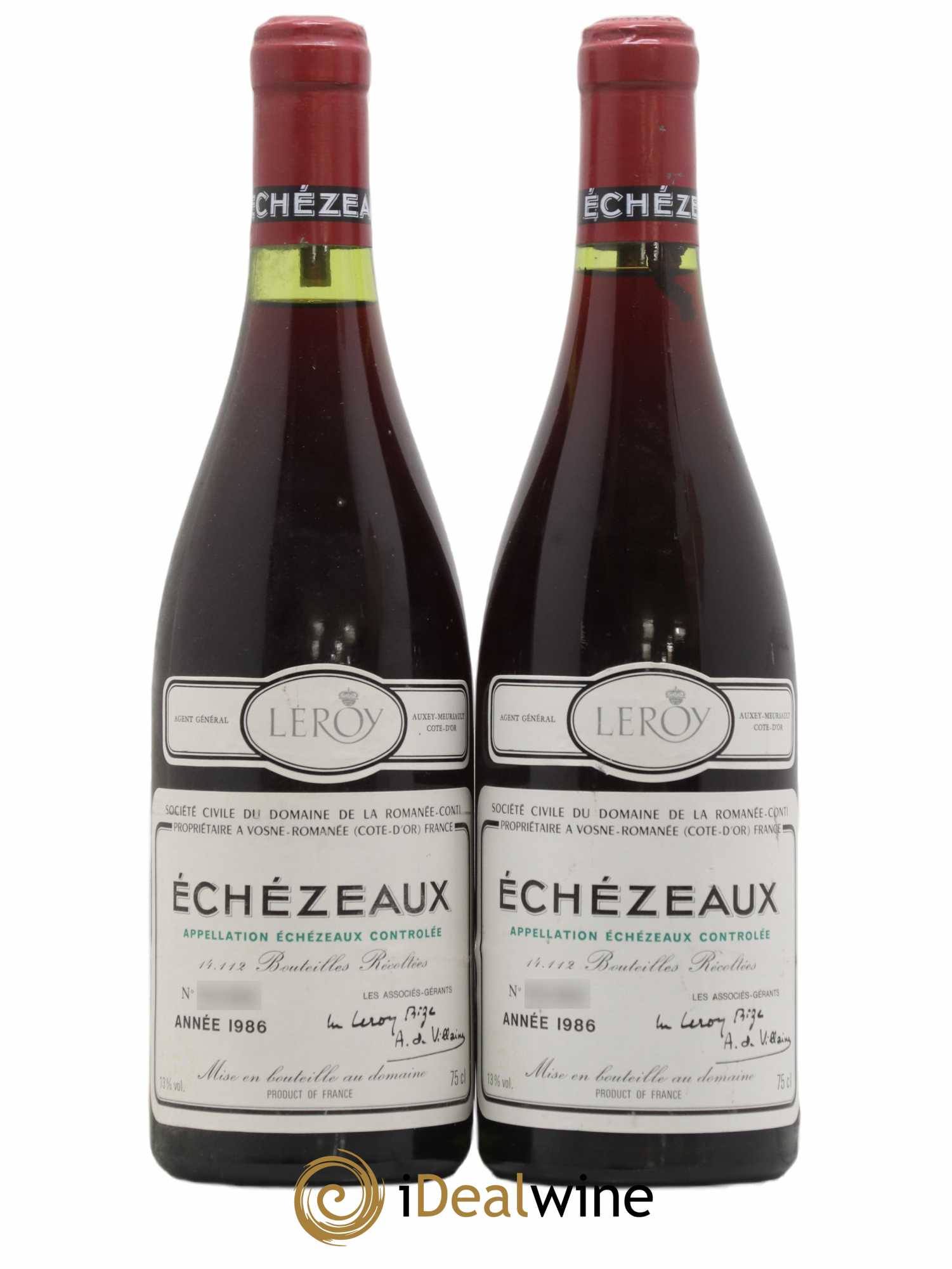 Echezeaux Grand Cru Domaine de la Romanée-Conti 1986 - Lot de 2 bouteilles - 0