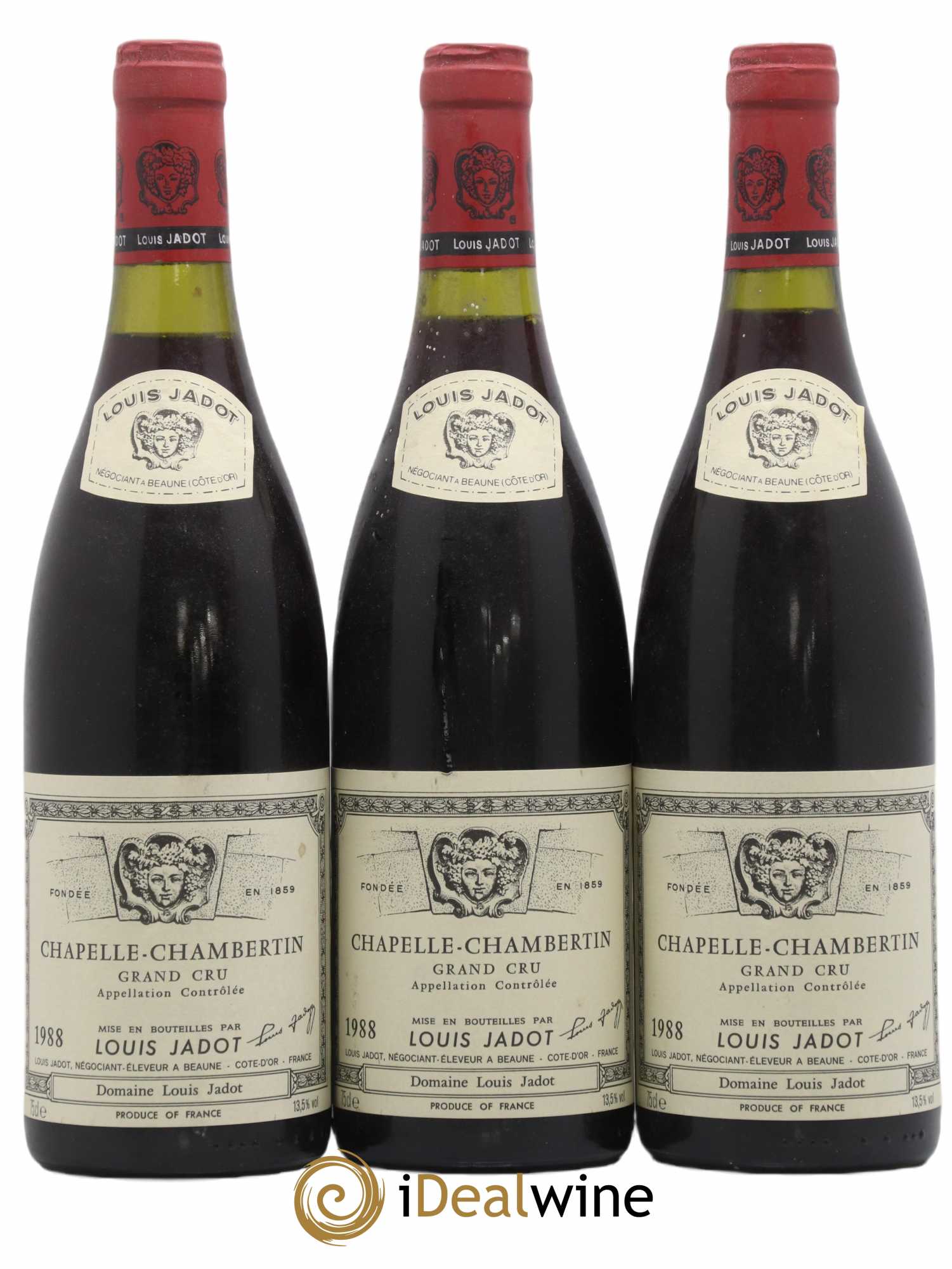 Chapelle-Chambertin Grand Cru Maison Louis Jadot 1988 - Lot de 3 bouteilles - 0