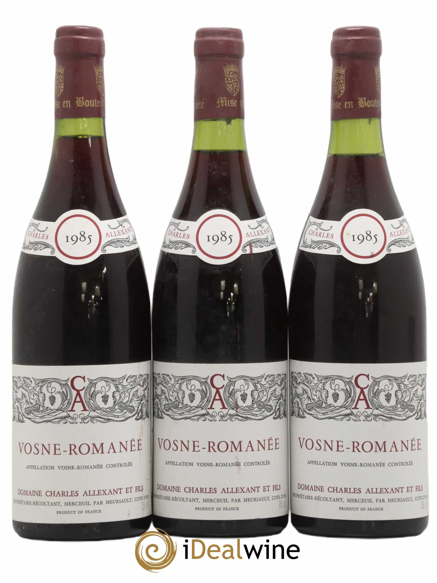 Vosne-Romanée Charles Allexant et Fils 1985 - Posten von 3 Flaschen - 0