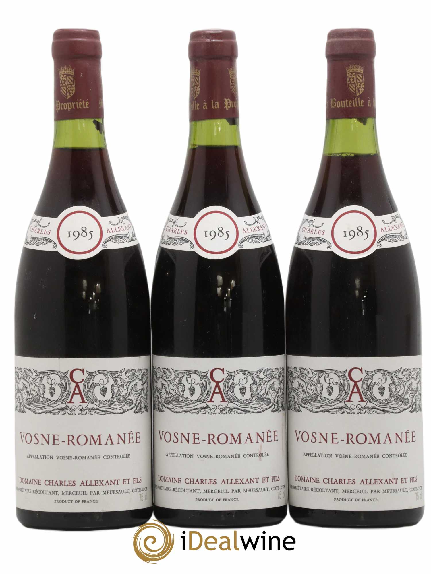 Vosne-Romanée Charles Allexant et Fils 1985 - Posten von 3 Flaschen - 0