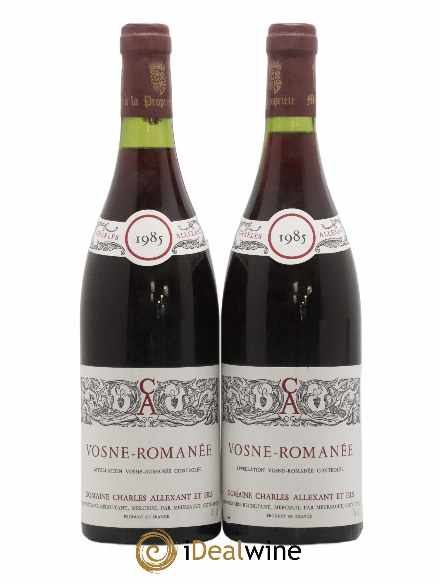 Vosne-Romanée Charles Allexant et Fils 1985 - Posten von 2 Flaschen - 0
