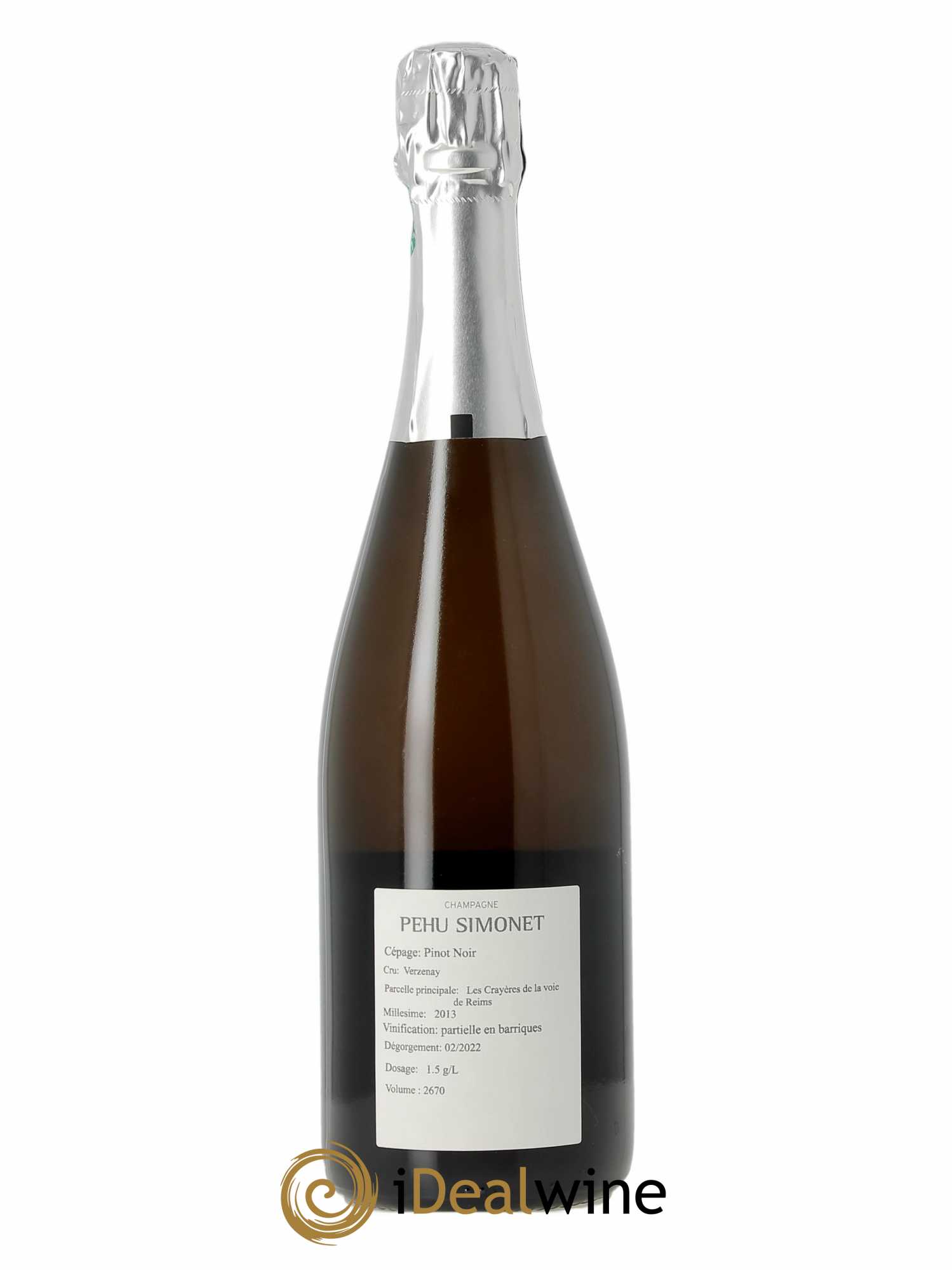 Fins Lieux n°2 Les Crayères Grand Cru Extra-Brut Pehu Simonet 2013 - Lot de 1 bouteille - 1