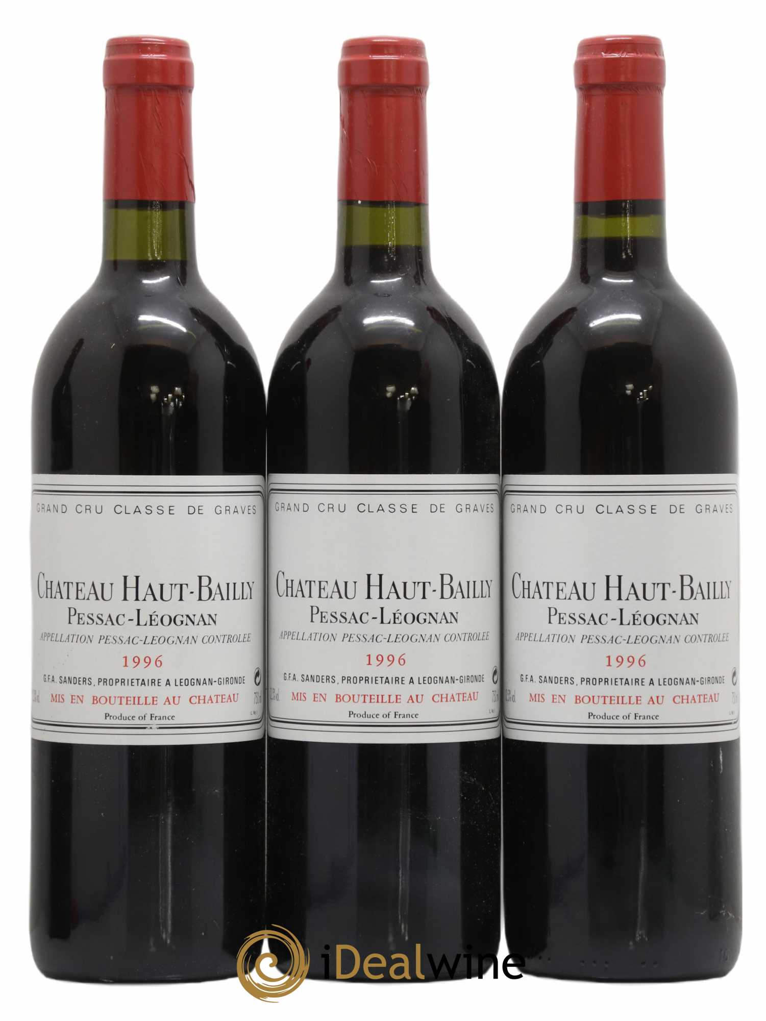 Château Haut-Bailly Cru Classé de Graves 1996 - Lot de 12 bouteilles - 1