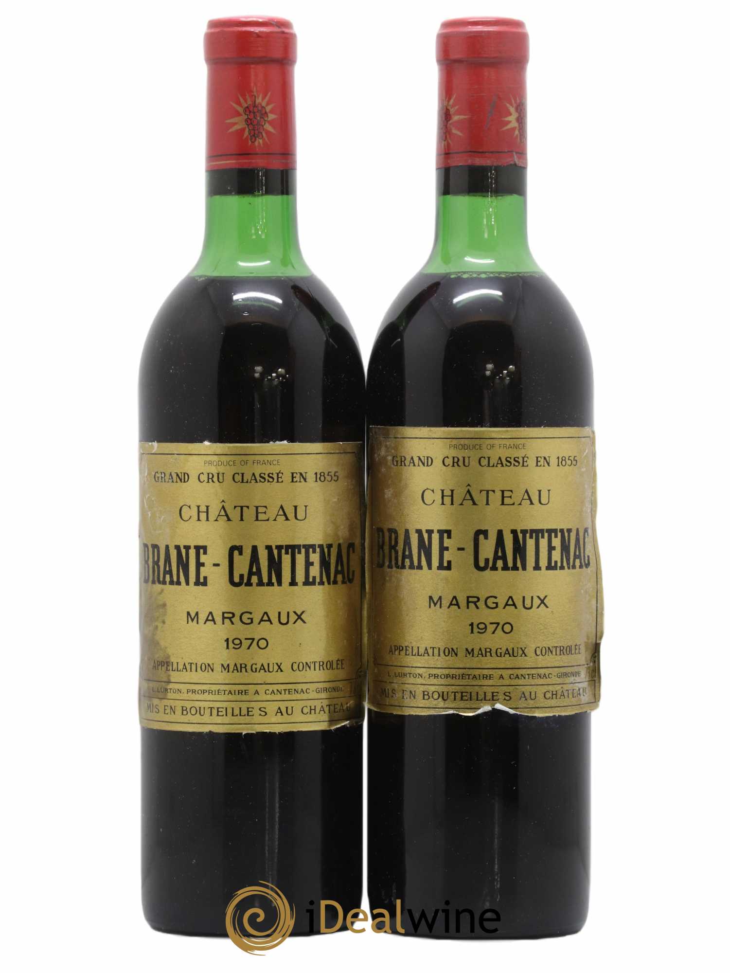 Château Brane Cantenac 2ème Grand Cru Classé 1970 - Lot de 2 bouteilles - 0