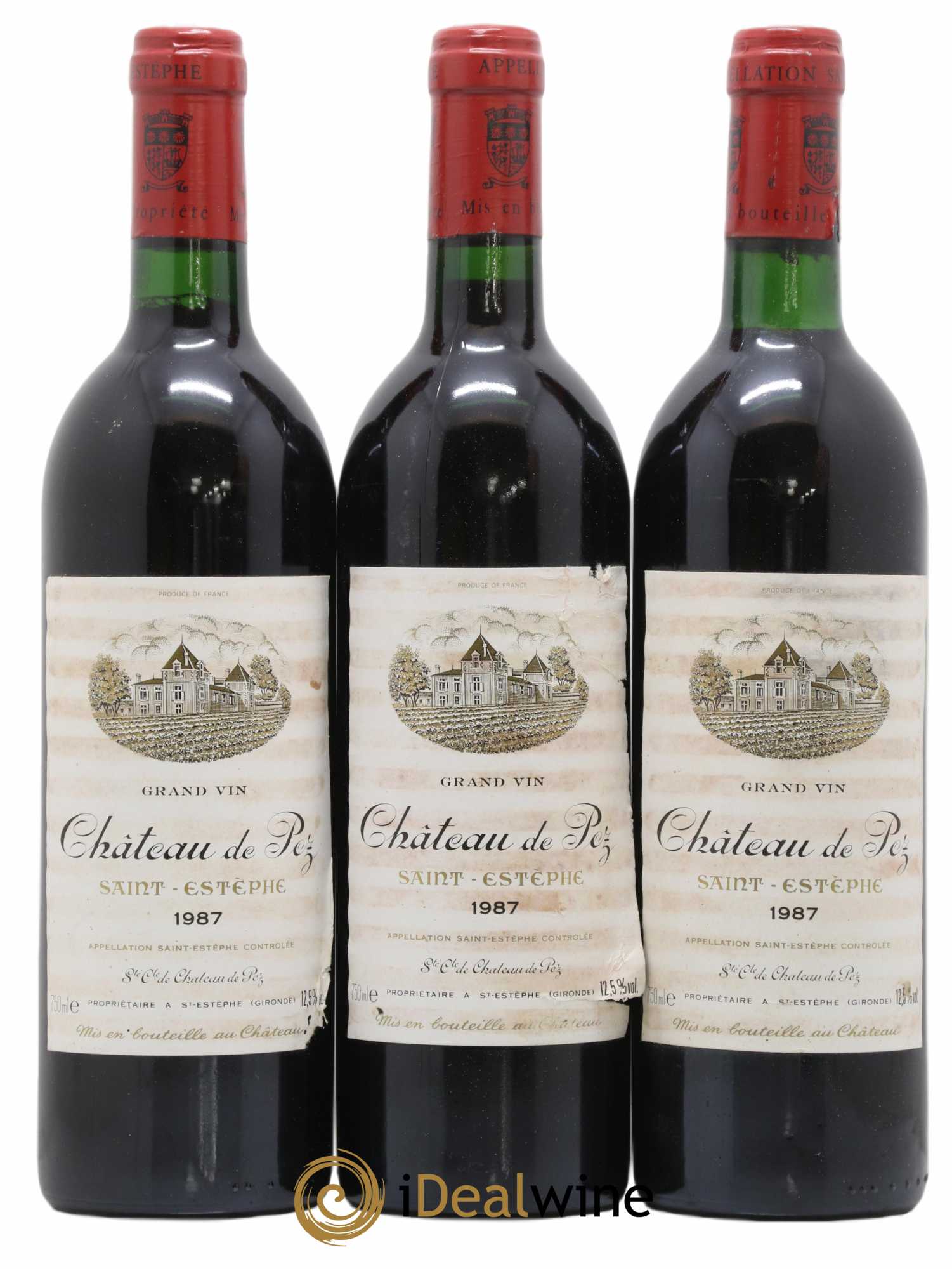 Château de Pez 1987 - Lot de 3 bouteilles - 0