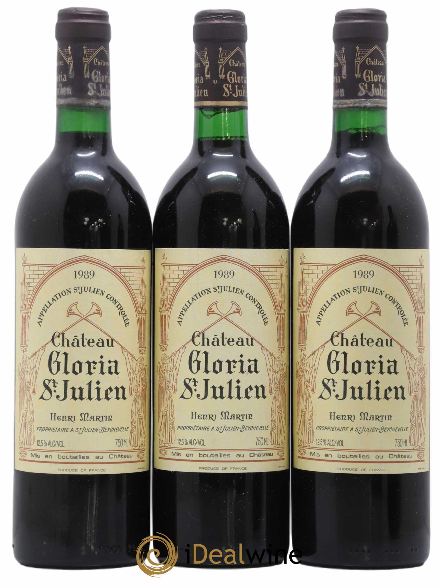 Château Gloria 1989 - Lot de 3 bouteilles - 0