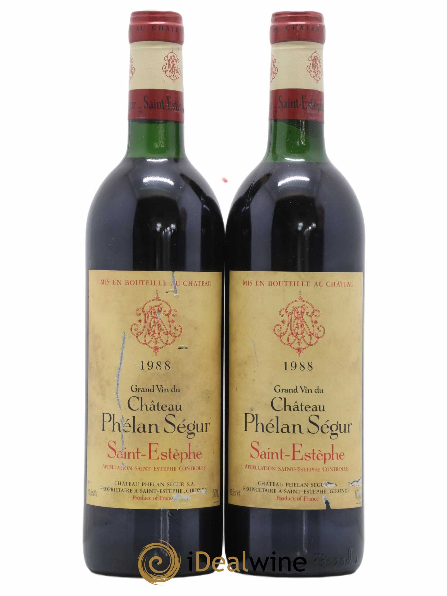 Château Phélan Ségur 1988 - Lot de 2 bouteilles - 0