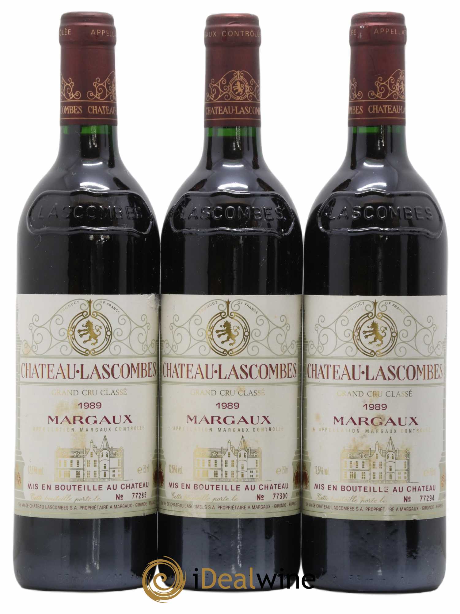 Château Lascombes 2ème Grand Cru Classé 1989 - Lot de 3 bouteilles - 0