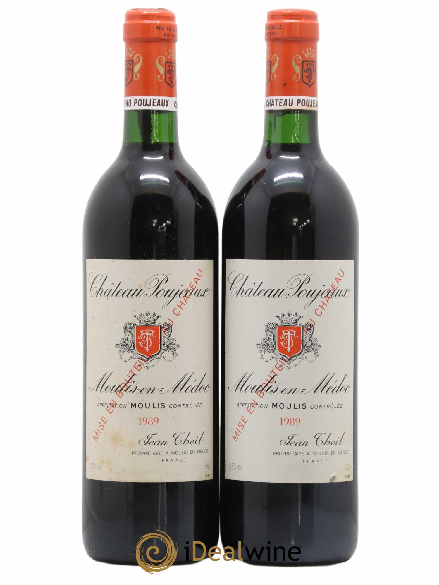 Château Poujeaux 1989 - Lot de 2 bouteilles - 0